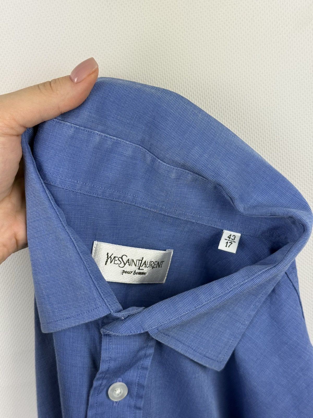Yves Saint Laurent VTG 90s Yves Saint Laurent Men’s Long Sleeve Button Up Shirt Size US XL / EU 56 / 4 - 23 Thumbnail