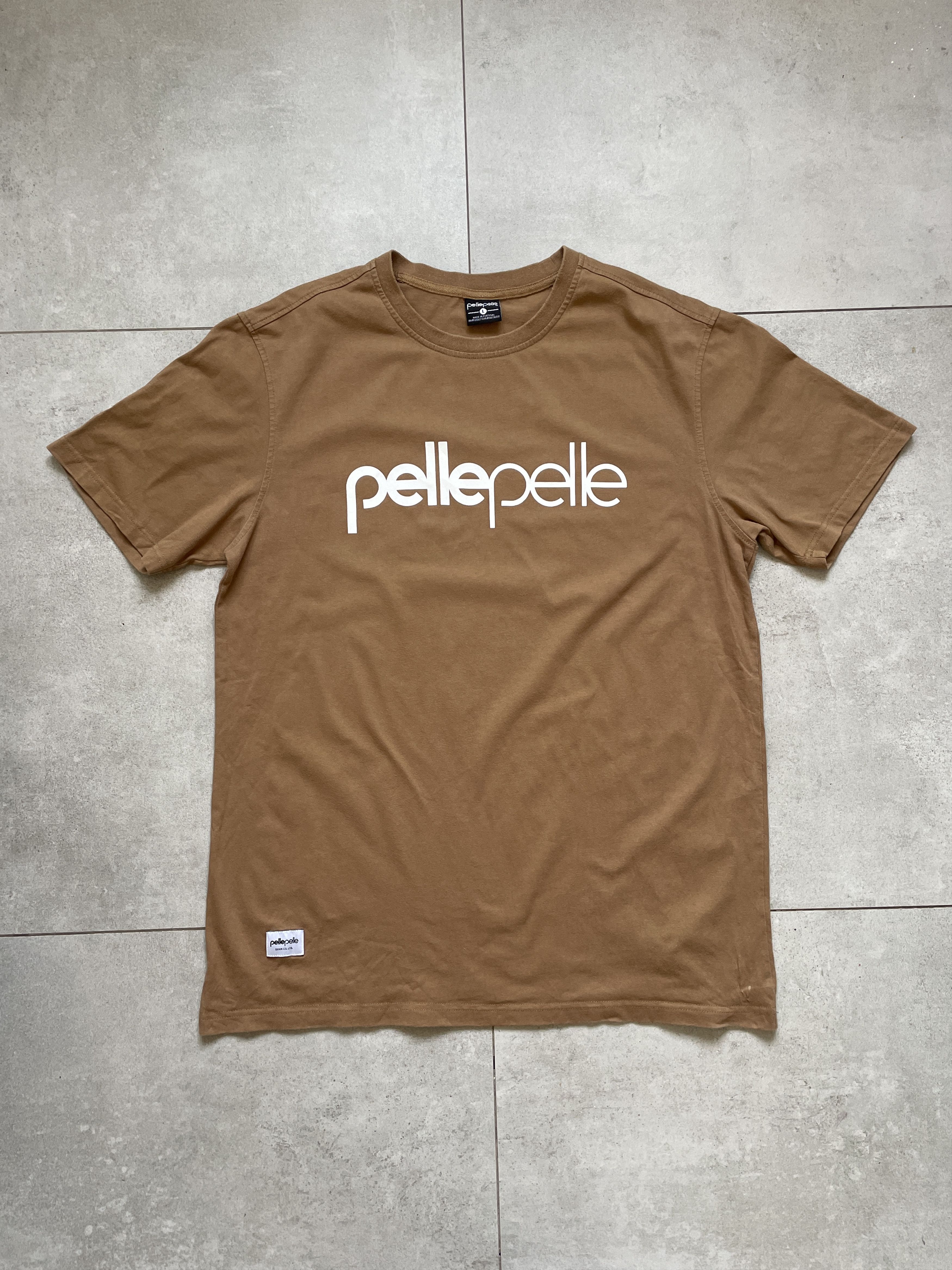 Pelle Pelle Y2K PELLE PELLE BROWN BEIGE RAP HIP HOP BAGGY TEE Size US L / EU 52-54 / 3 - 1 Thumbnail