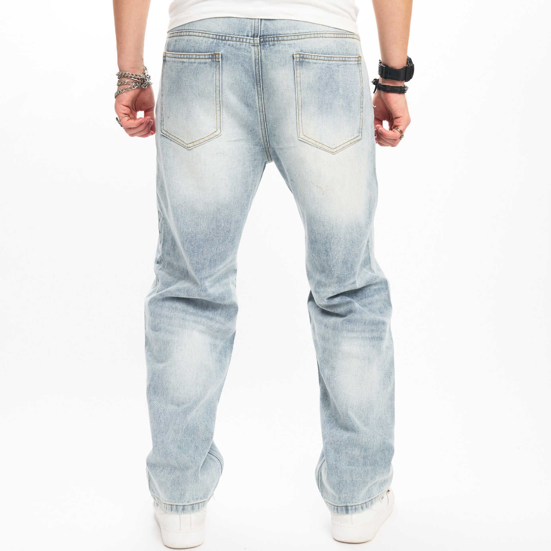 Japanese Brand × Jean Men's street retro washed loose straight jeans Size US 32 / EU 48 - 5 Thumbnail