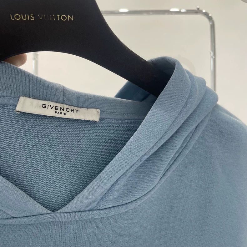 Givenchy Givenchy Chest Logo Haze Blue Printed Embroidered Hoodie Size US L / EU 52-54 / 3 - 4 Thumbnail