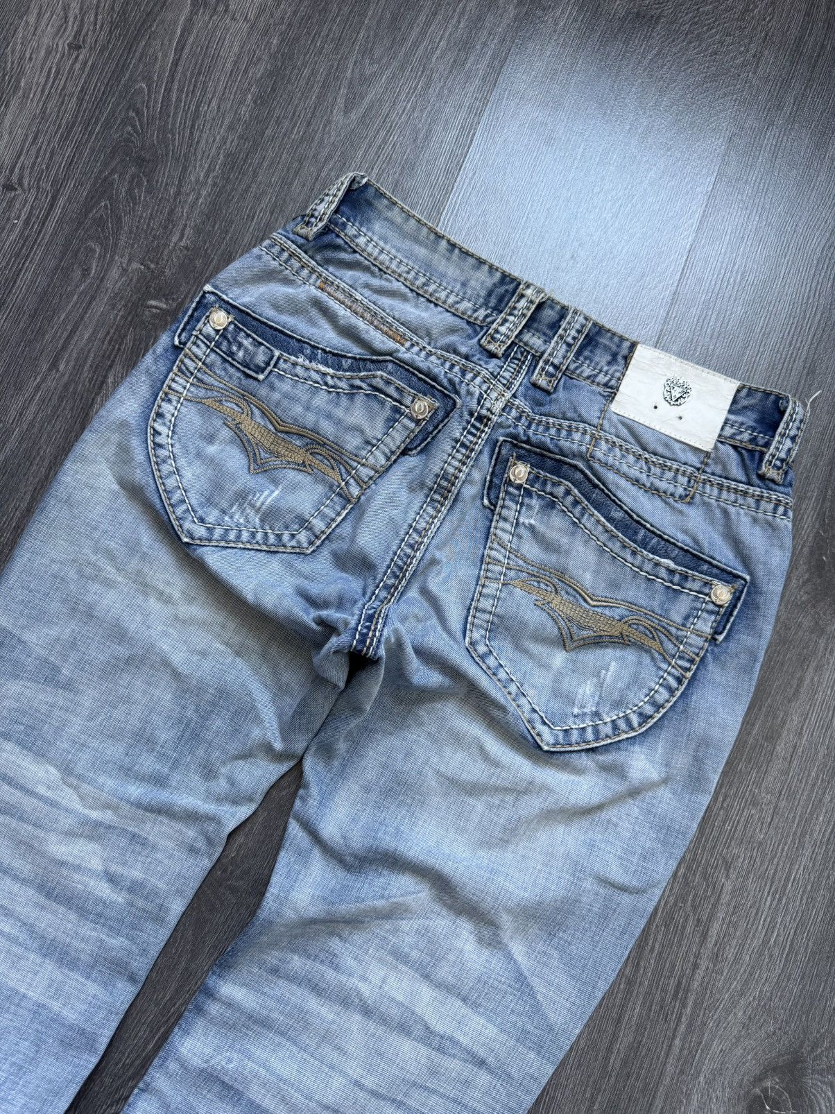 Japanese Brand × Vintage Y2K Avantgarde Ebroidered DENIM Jeans Size US 31 - 9 Thumbnail