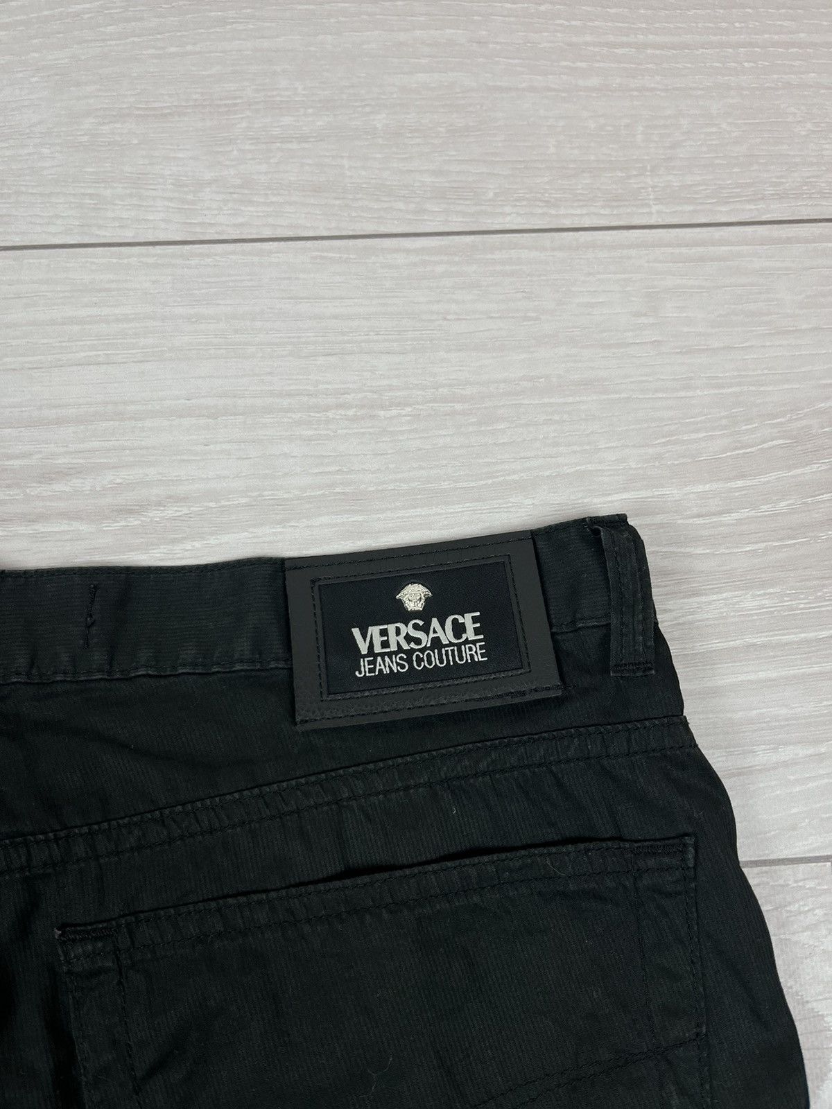 Versace Jeans Couture Versace Jeans Couture Vintage 90s Black Wide Leg Pants Size US 32 / EU 48 - 12 Thumbnail