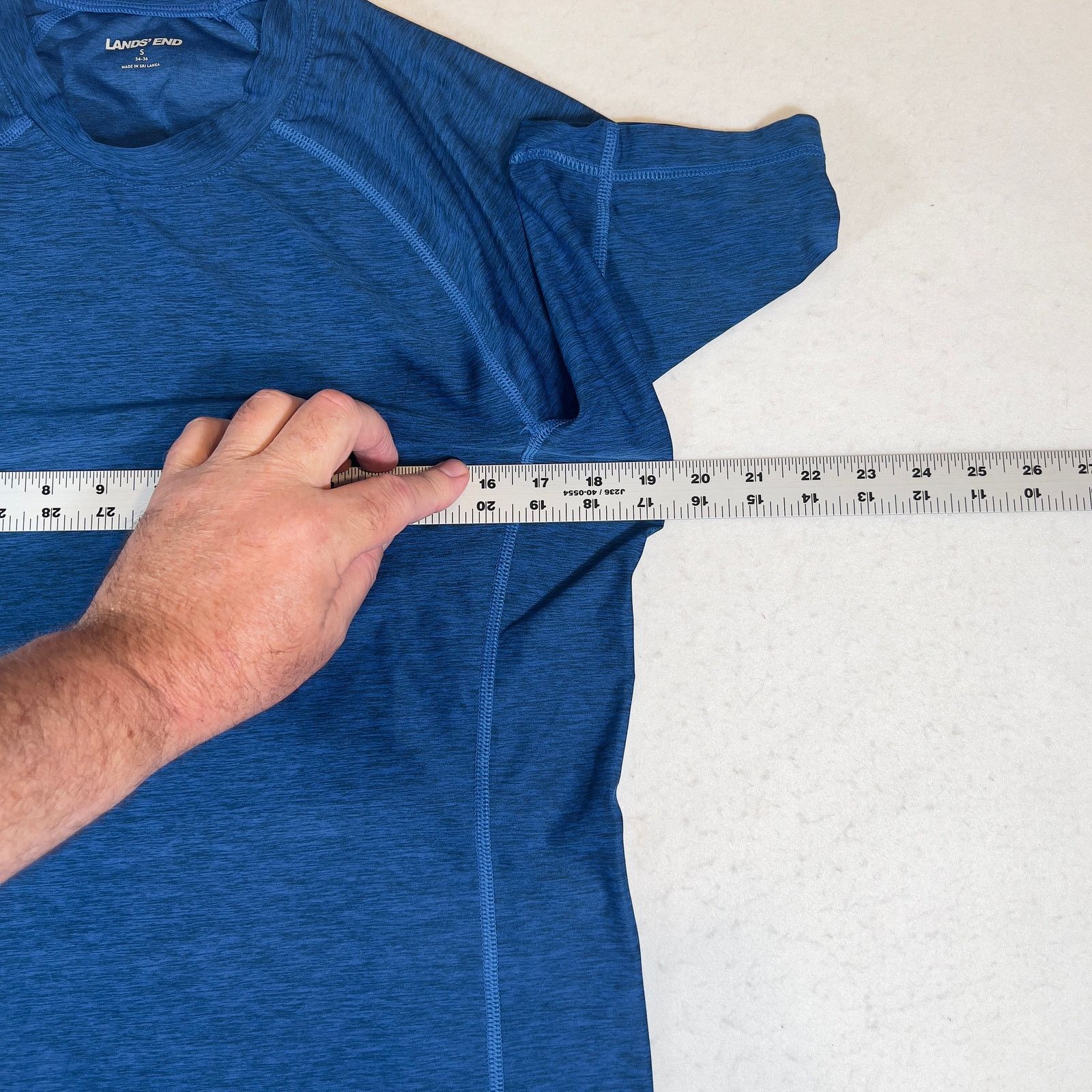 Lands' End Lands' End Workout Shirt Men Small Blue Wicking Quik Dry Jog Size US S / EU 44-46 / 1 - 5 Thumbnail