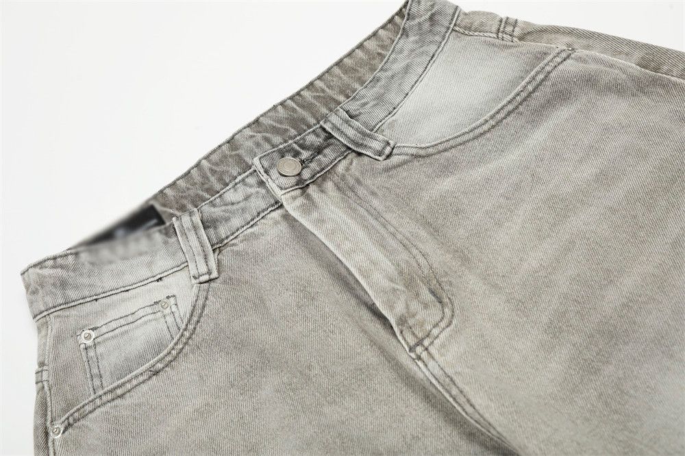 Japanese Brand × Jean Men's distressed punk ink-washed ripped scimitar jeans Size US 32 / EU 48 - 4 Thumbnail