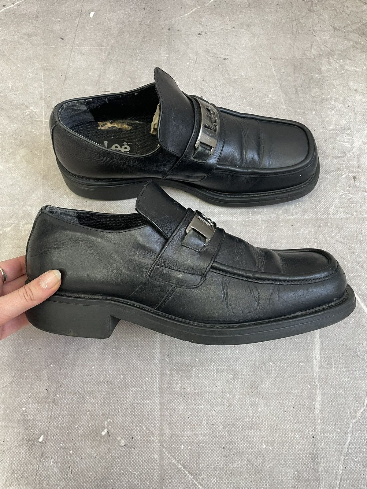 Lee Leather low platform brogue loafers boots new rock style Size US 10 / EU 43 - 6 Thumbnail
