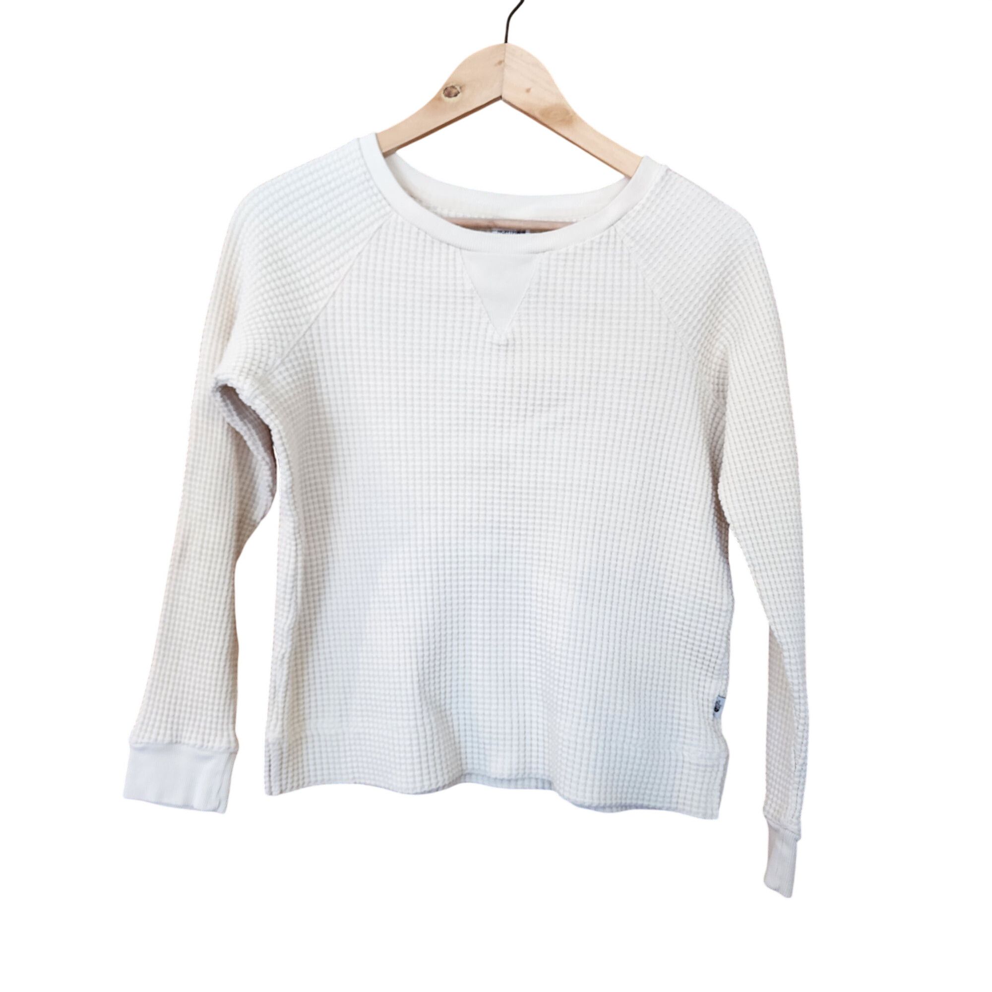 The North Face The North Face Womens White Waffle Knit Pullover Sweatshirt Size S / US 4 / IT 40 - 1 Thumbnail