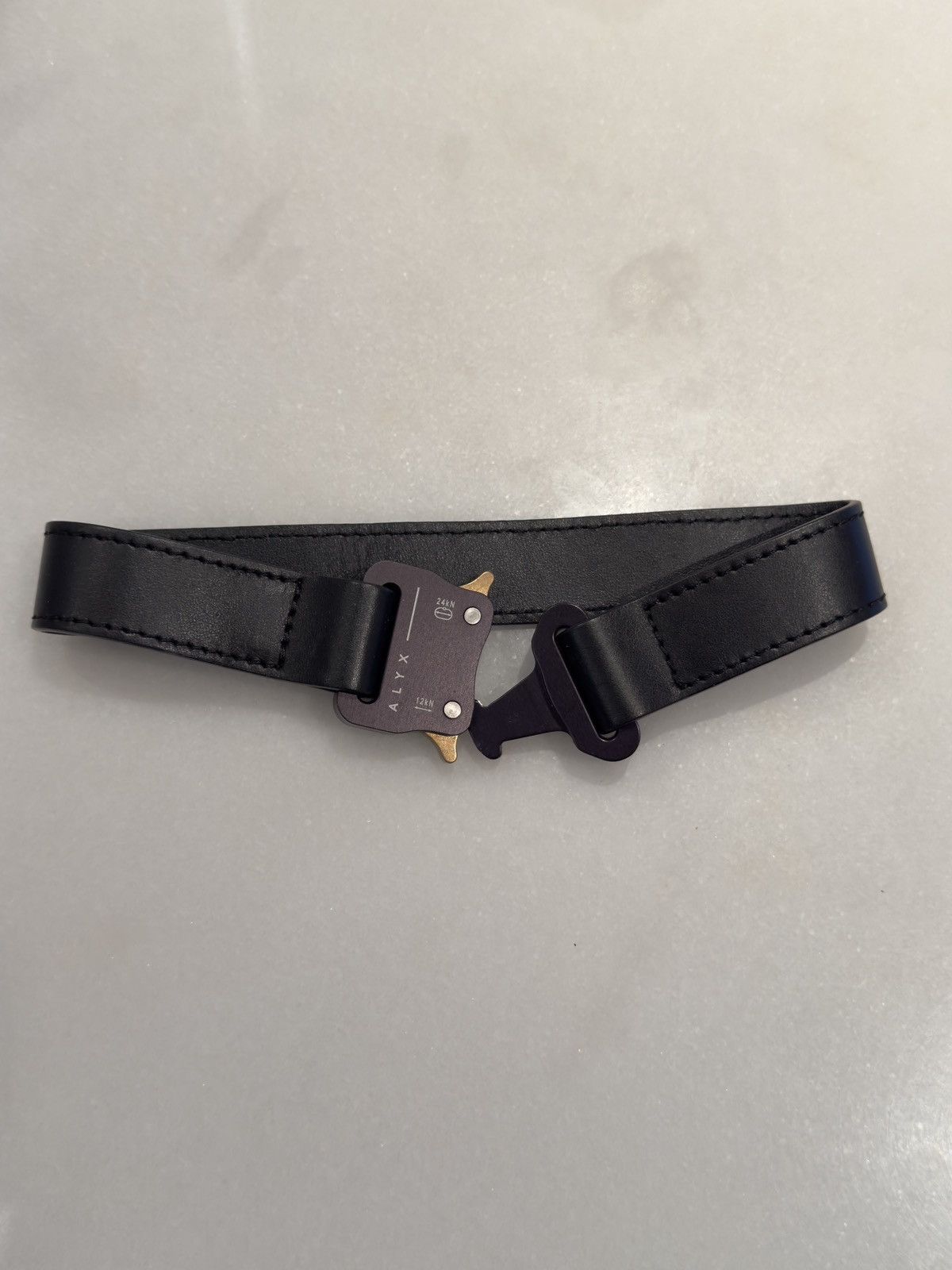 1017 ALYX 9SM Alyx Black Leather Mini Buckle Cuff Size ONE SIZE - 5 Thumbnail