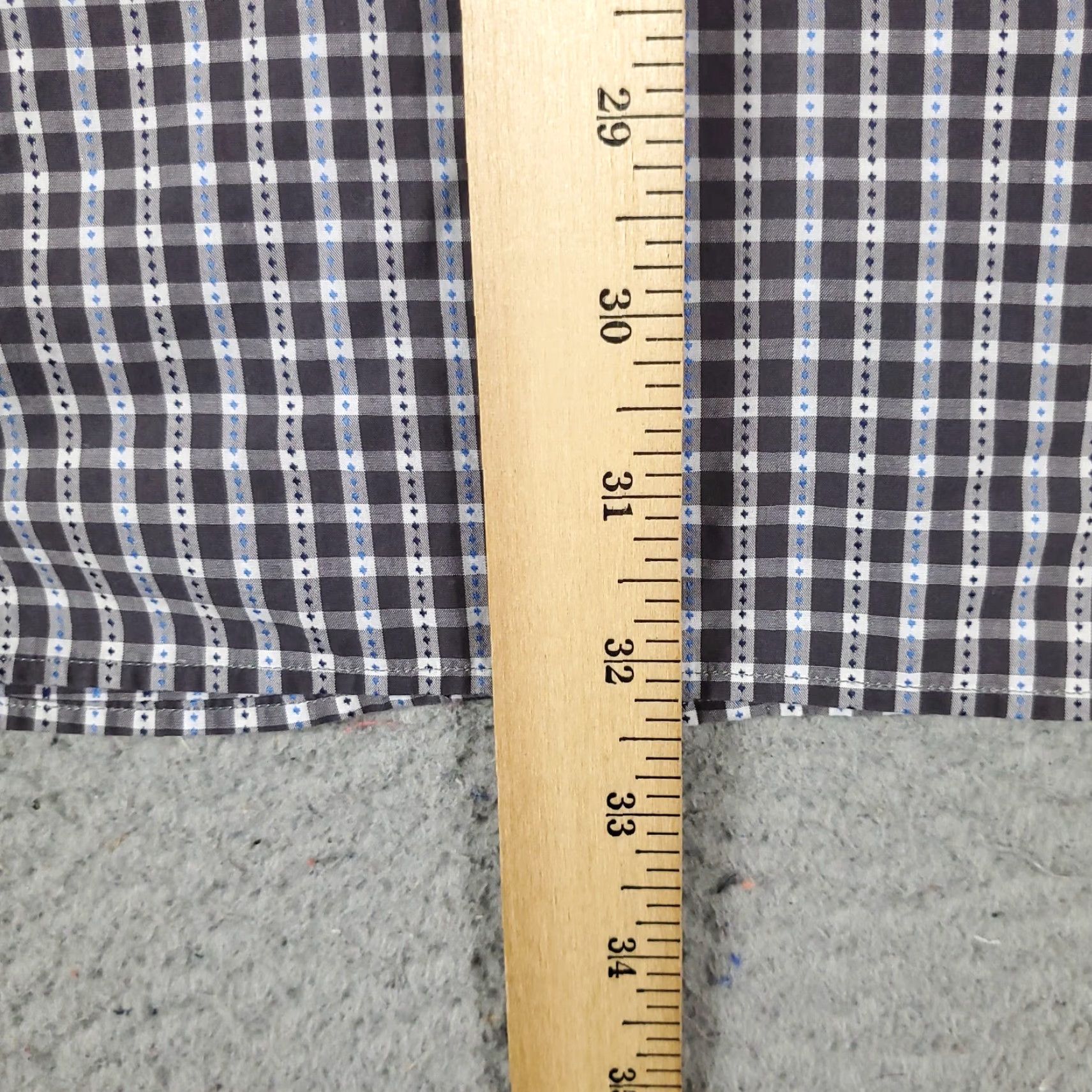 BUGATCHI Bugatchi Uomo Shirt Mens XL Gray Plaid Button-Up Long Sleeve Cotton Classic Fit Size US XL / EU 56 / 4 - 4 Thumbnail