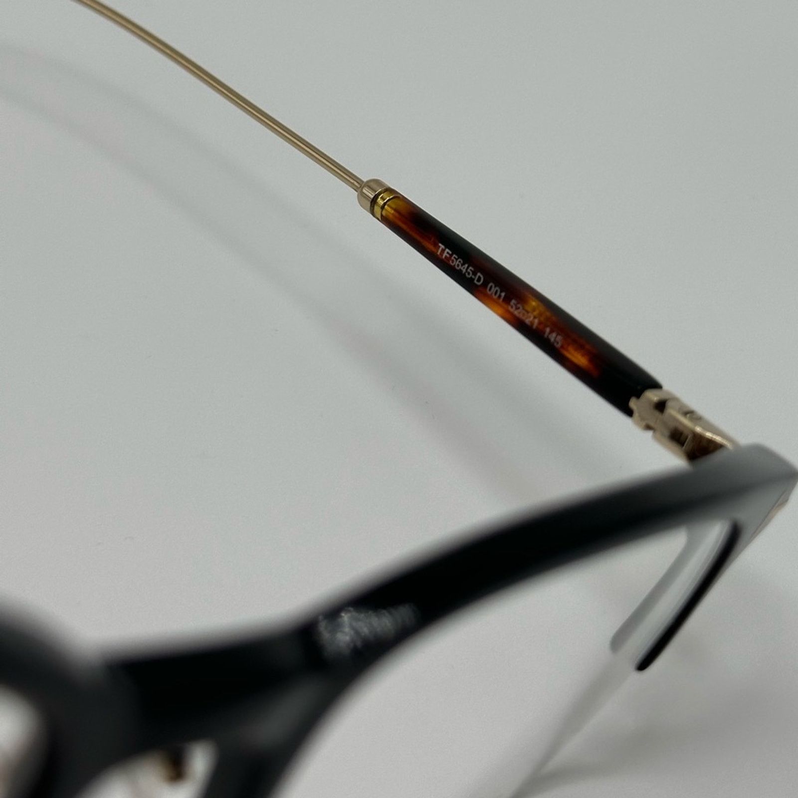 Tom Ford BRAND NEW TOM FORD FT5645-D/O 001 Black Gold Eyeglasses Size ONE SIZE - 5 Thumbnail