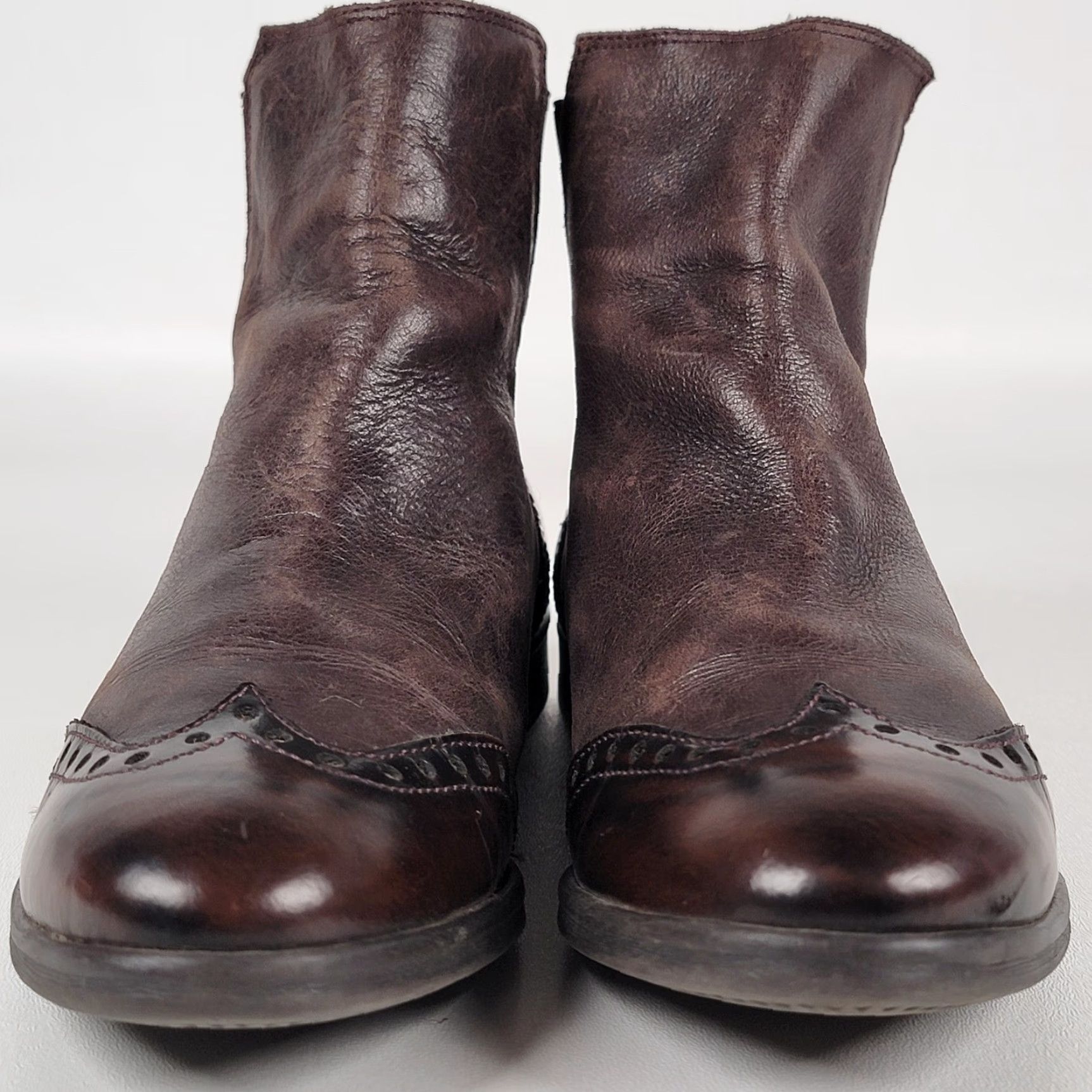 Vintage Cremades Brown Leather 39 Women's Boots Spain Leather Bootie Pull On M EU 39 US 8 Womens Size US 9 / IT 39 - 3 Thumbnail