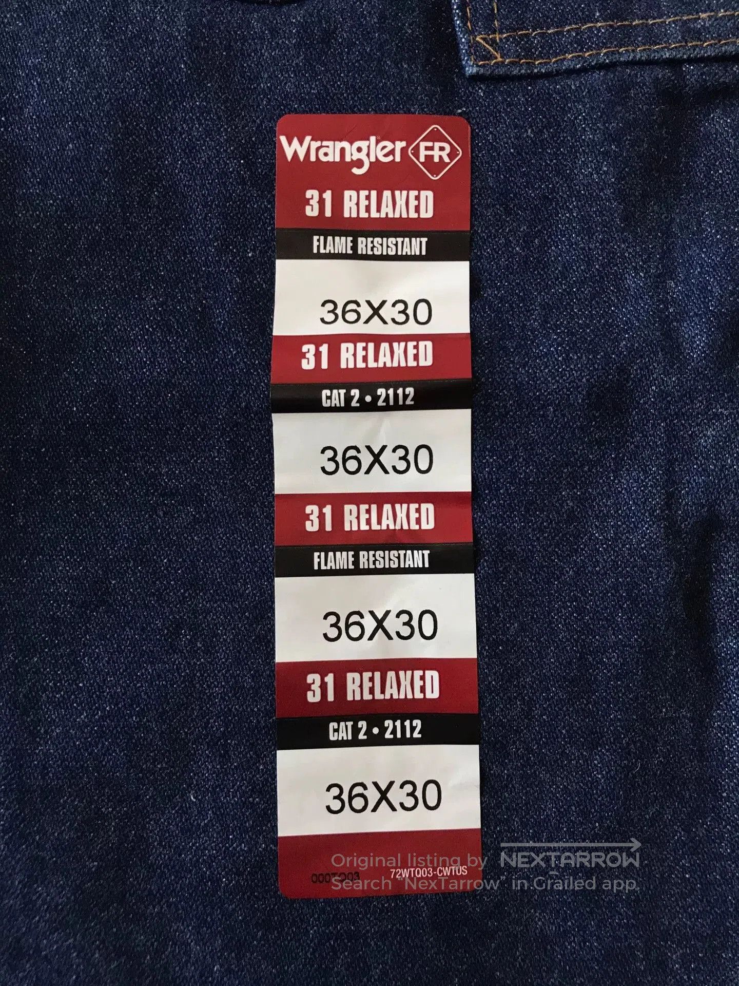 Wrangler Wrangler FR31MWZ Flame Resistant Jeans. Size US 36 / EU 52 - 7 Thumbnail