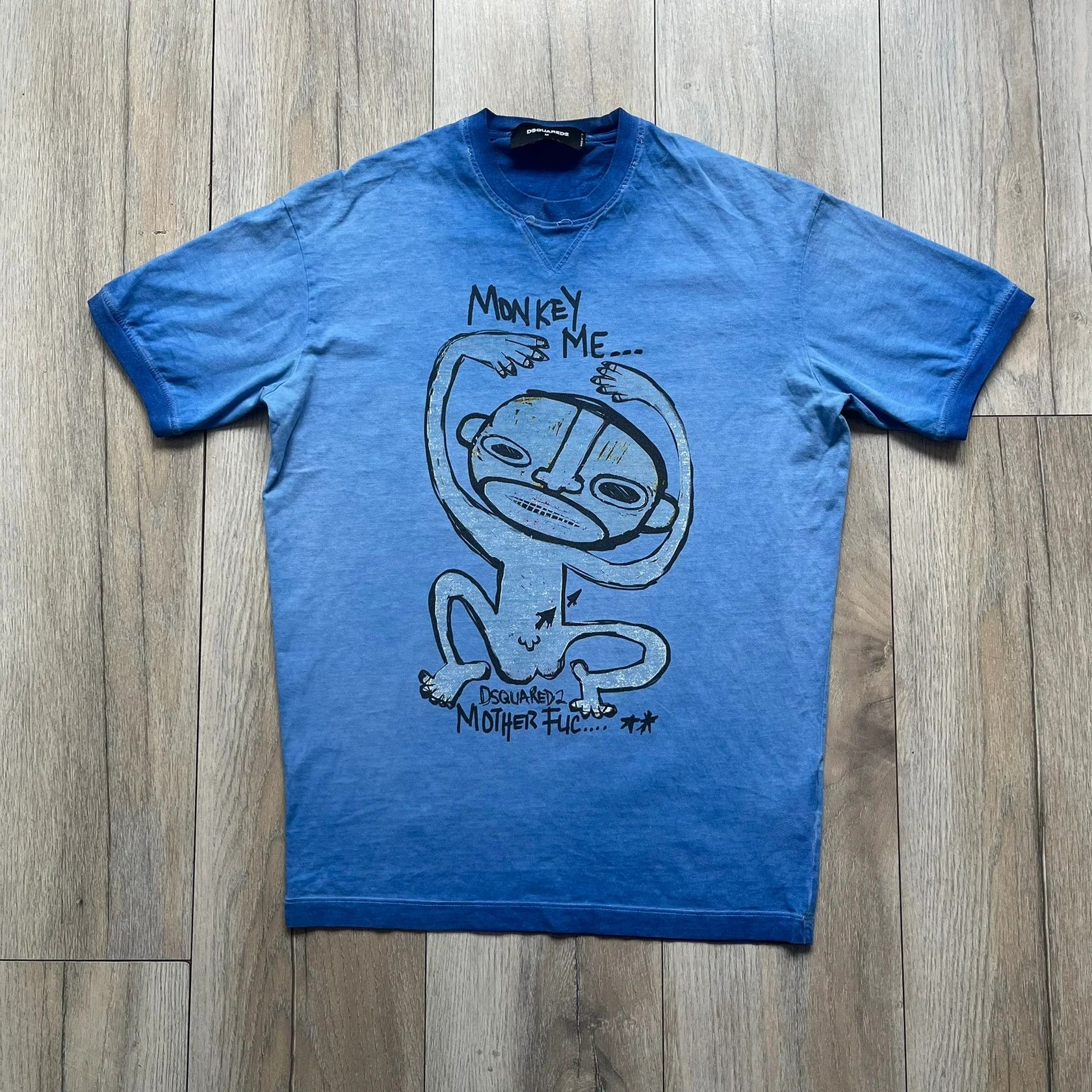 Dsquared2 Dsquared2 Blue Rebel Monkey SS2015 Tee Size US M / EU 48-50 / 2 - 1 Thumbnail