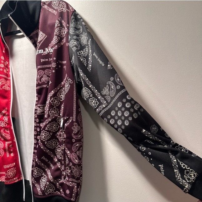Palm Angels Palm Angels Bandana Track Jacket Zip Up Maroon & Red, Unisex Size US XL / EU 56 / 4 - 8 Thumbnail