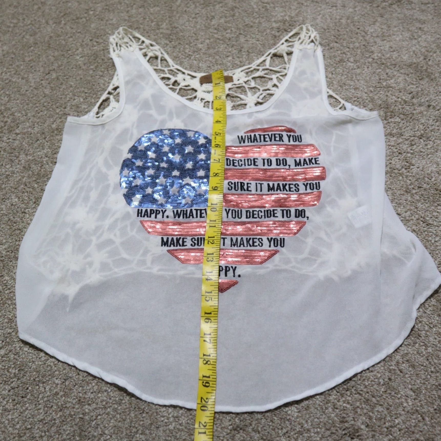 Vintage The Classic Tank Top Sleeveless Casual White M Shirt Womens Medium Lace Sheer Polyester Rayon Modern 90s? Size M / US 6-8 / IT 42-44 - 7 Thumbnail