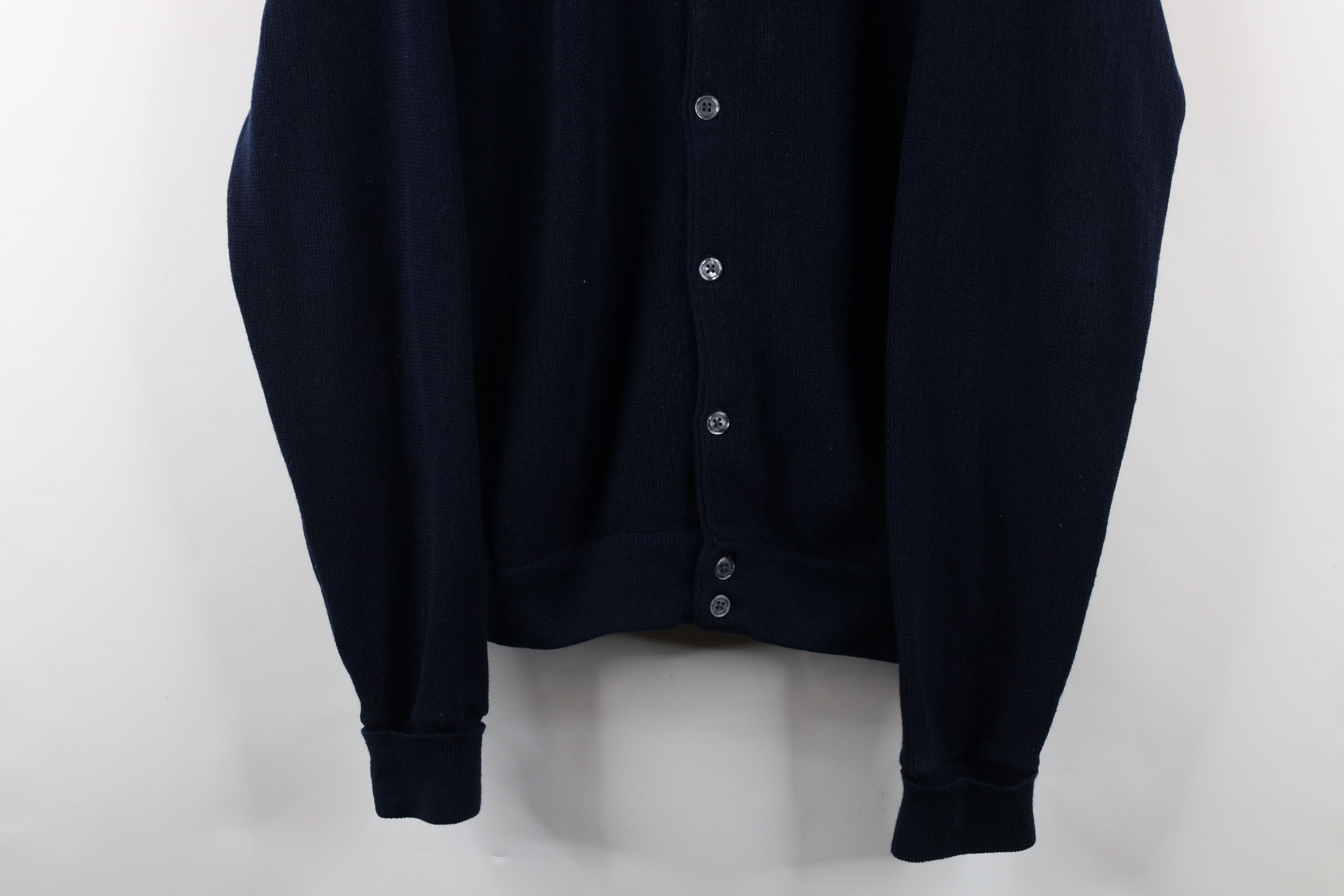 Vintage Vintage 90s Streetwear Cobain Cardigan Sweater Navy Blue Size US XL / EU 56 / 4 - 3 Thumbnail