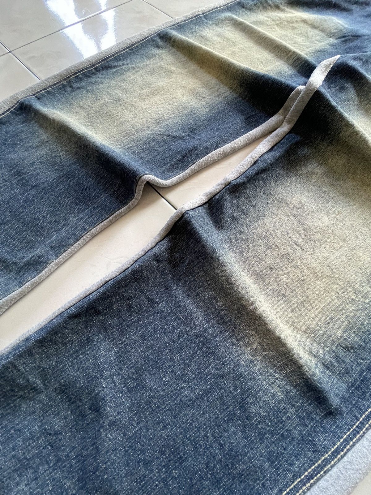 GB × Japanese Brand × Marithe + Francois Girbaud GB Baggy Hybrid Denim Sweat Muddy Wash Jeans Size US 34 / EU 50 - 7 Thumbnail