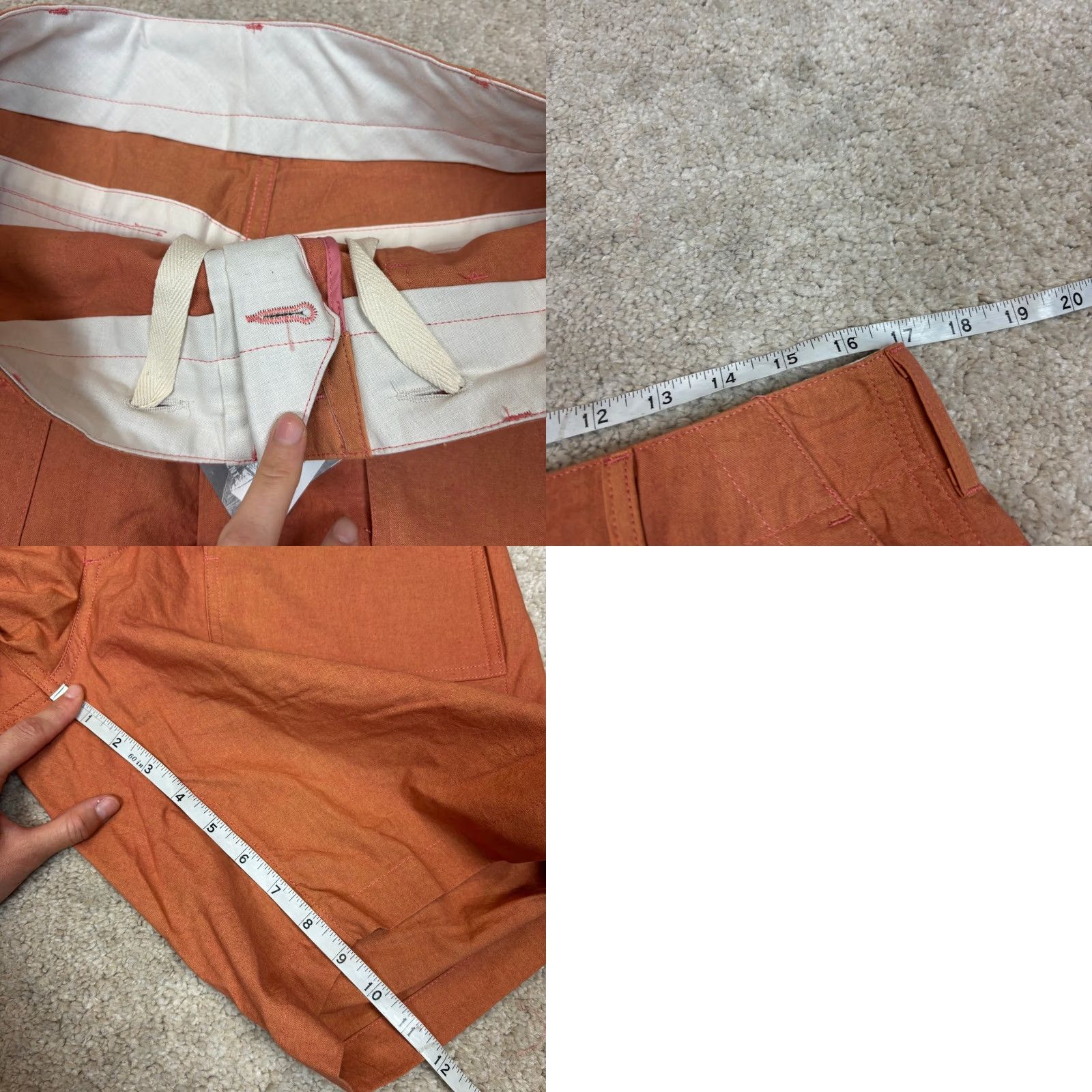 Engineered Garments Engineered Garments Fatigue Chino 9" Shorts Men's S Orange Minimalist Size US 29 - 8 Thumbnail