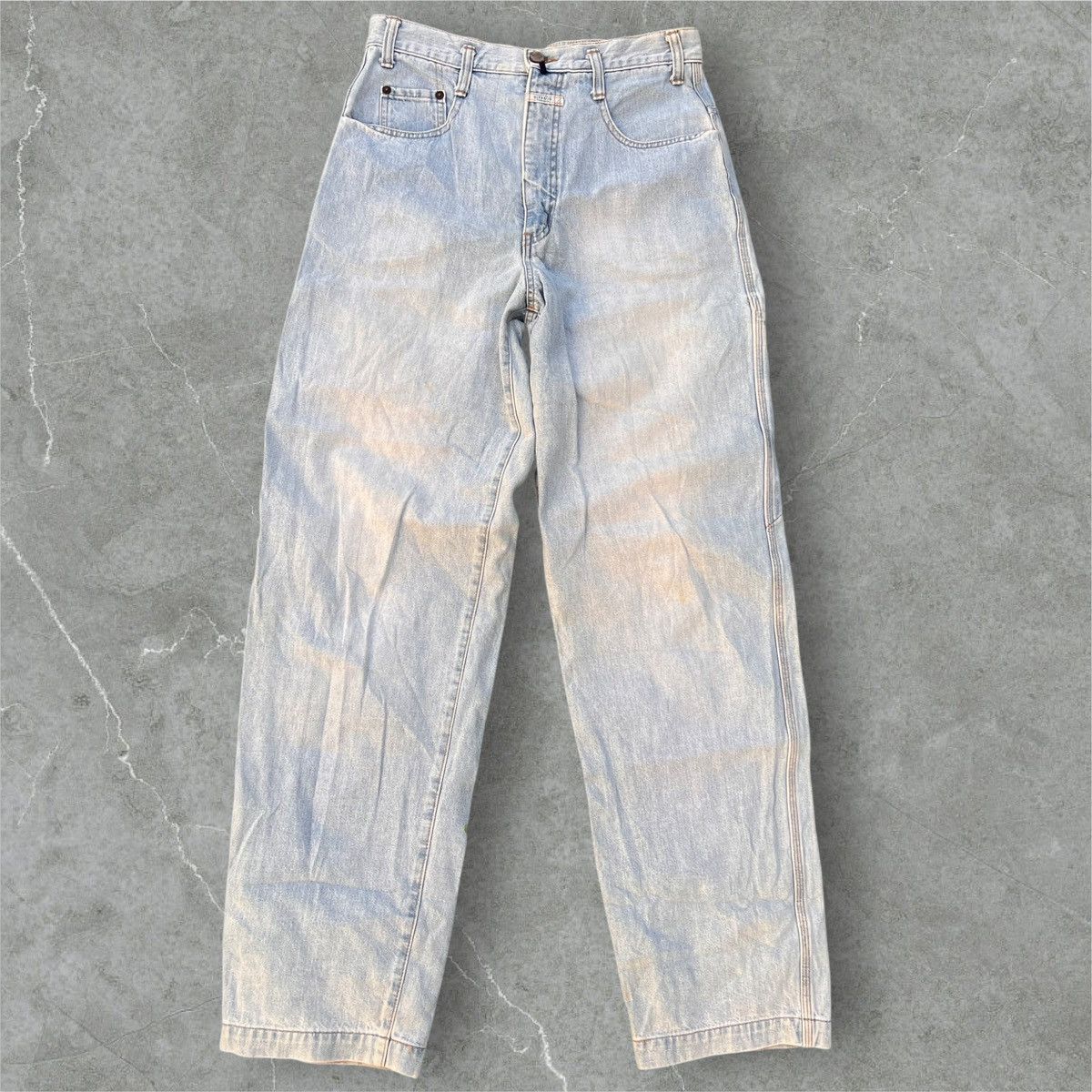 Marithe + Francois Girbaud VTG MARITHE+FRANCOIS GIRBAUD 'THE STONE WASH’ WIDE DENIM Size US 30 / EU 46 - 1 Thumbnail