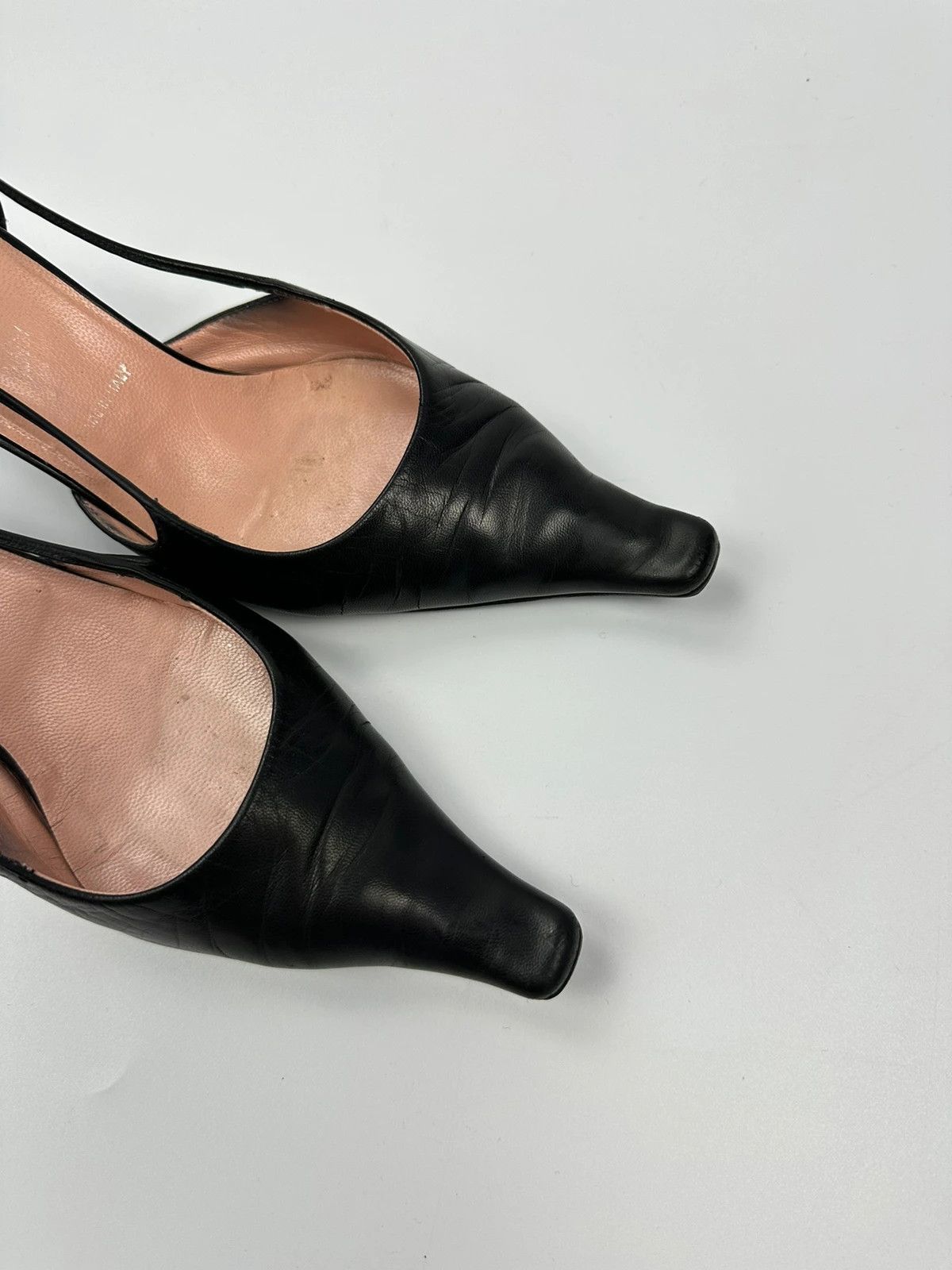 Prada Prada Milano Black Leather SlingBack Mules Pumps Heels Size US 6 / IT 36 - 4 Thumbnail