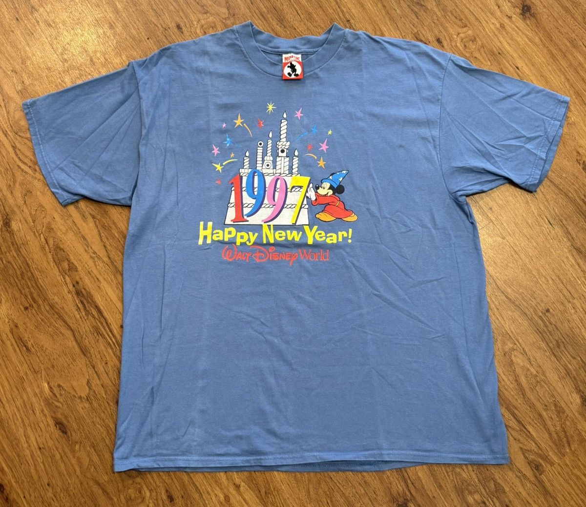 Disney Vintage 90s Disney Mickey Mouse 25 New Year Castle T Shirt Size US XL / EU 56 / 4 - 2 Thumbnail
