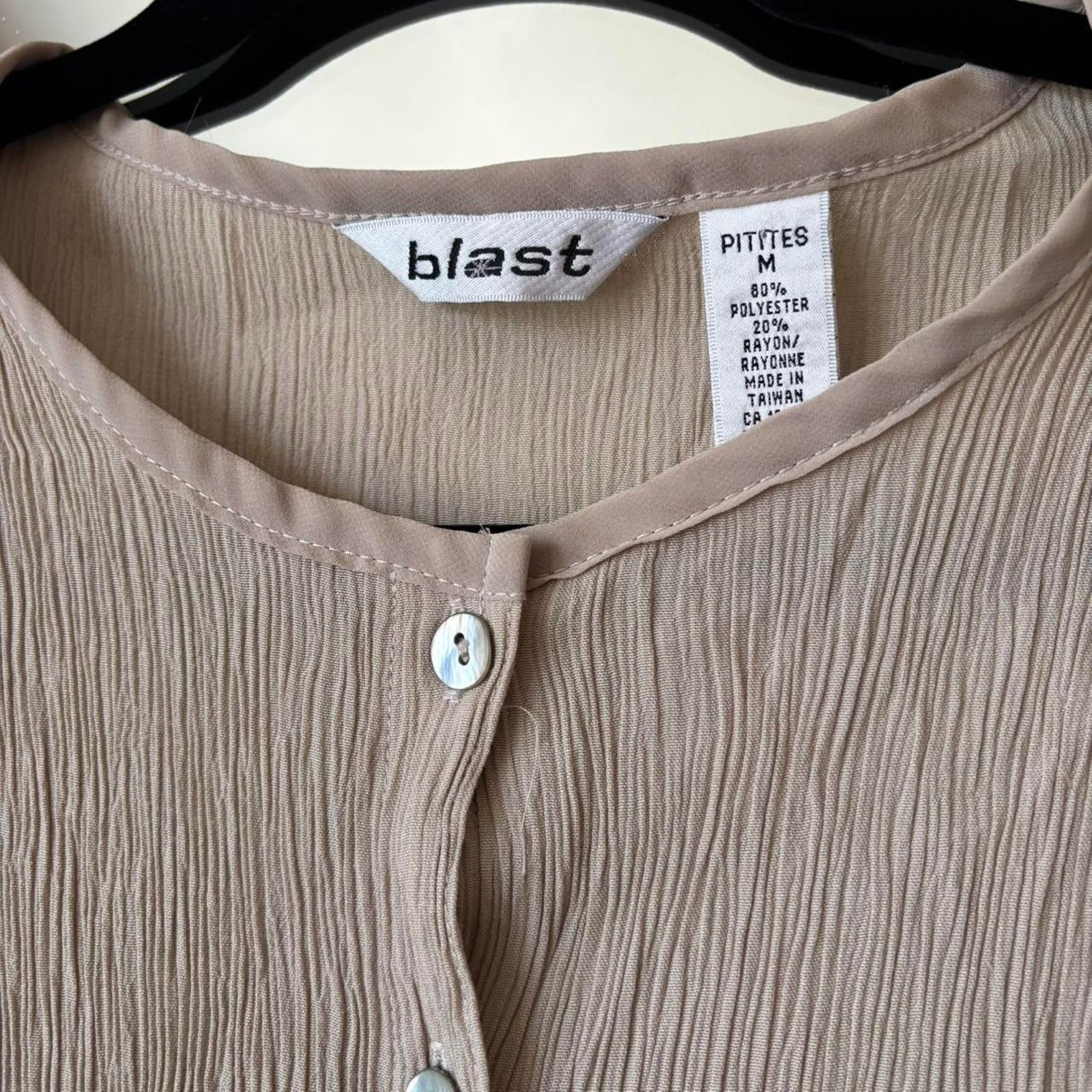 Vintage Vintage Blast Beige Button Down Tank Medium Natural Bohemian Size M / US 6-8 / IT 42-44 - 4 Thumbnail