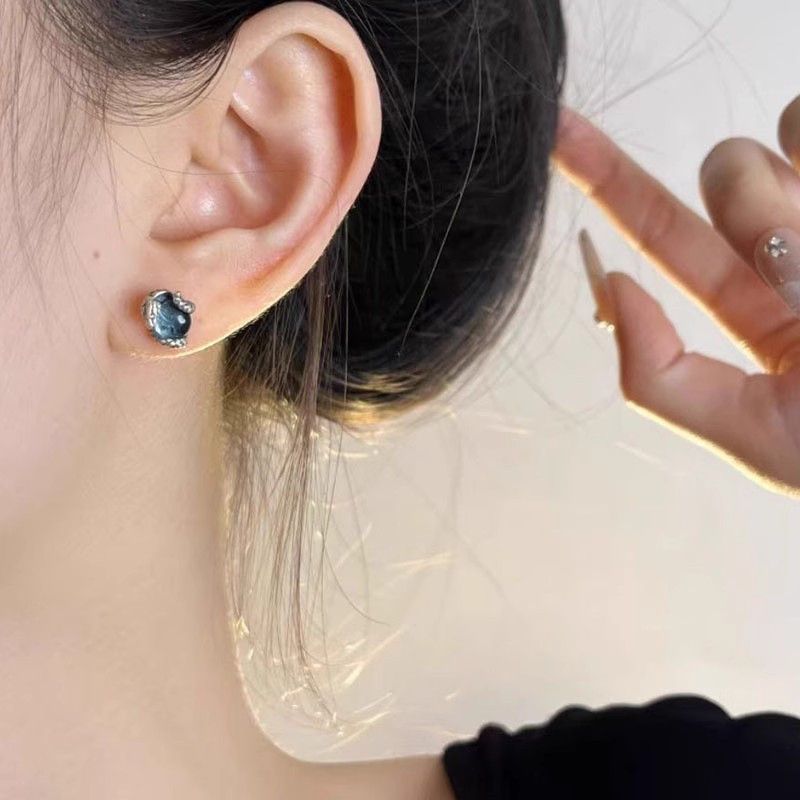 Jewelry Snake Punk Earrings One Pairs Chrome Jewelry Size ONE SIZE - 2 Thumbnail