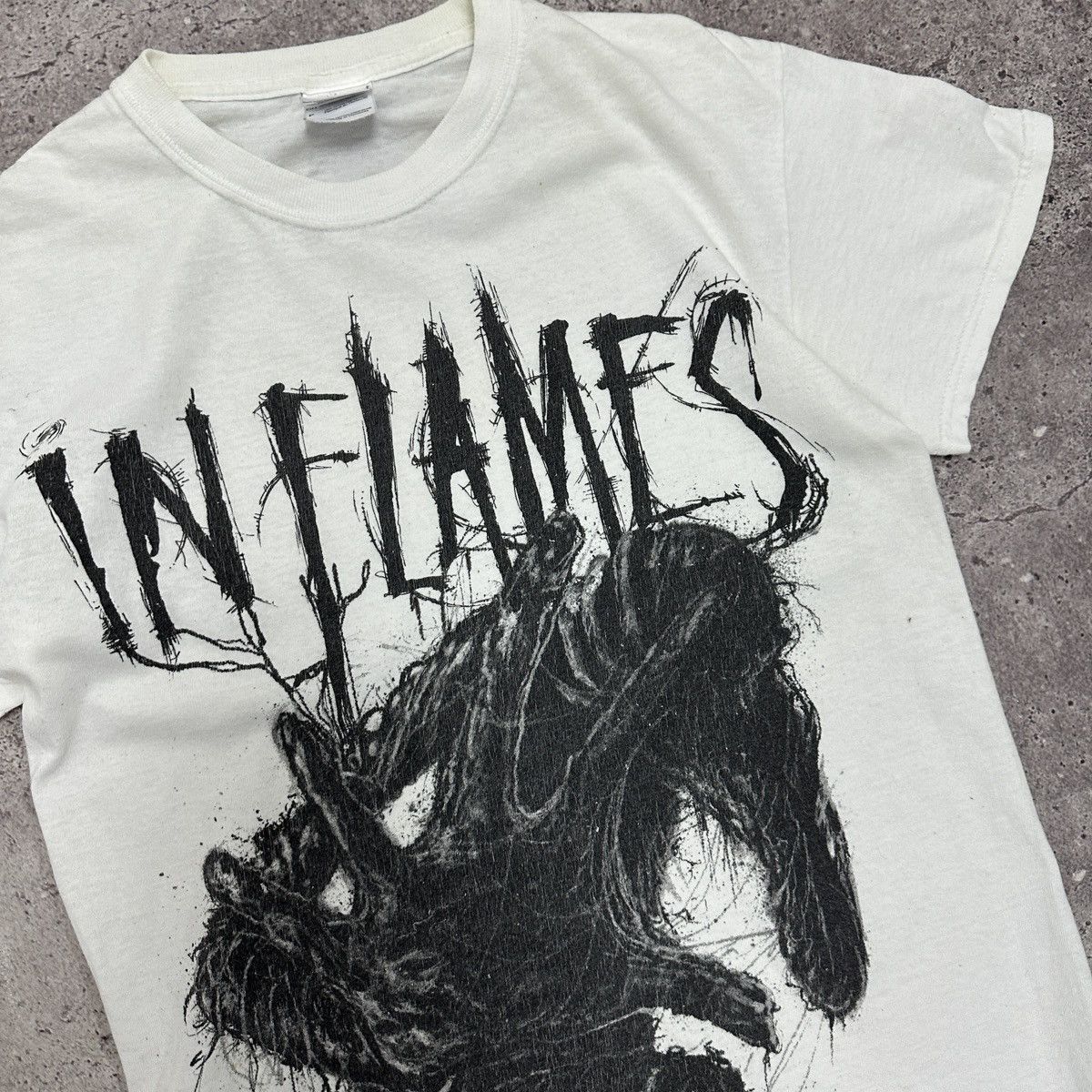 Band Tees Vintage 00s Inflames AOP horror tee y2k nightmare rock band Size US S / EU 44-46 / 1 - 4 Thumbnail