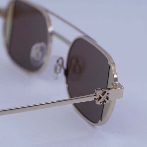 Off-White Off-White Off-White OERI14H LYNN 7664 Sunglasses Gold Oval Size ONE SIZE - 9 Thumbnail