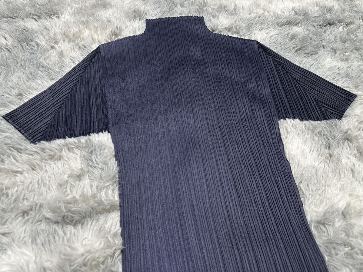 Pleats Please Issey Miyake 🔥Pleats Please Issey Miyake High Neck Top Navy Size US M / EU 48-50 / 2 - 2 Thumbnail