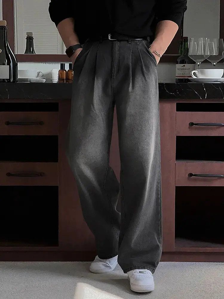 Japanese Brand Retro loose high street wide leg jeans Size US 32 / EU 48 - 6 Thumbnail