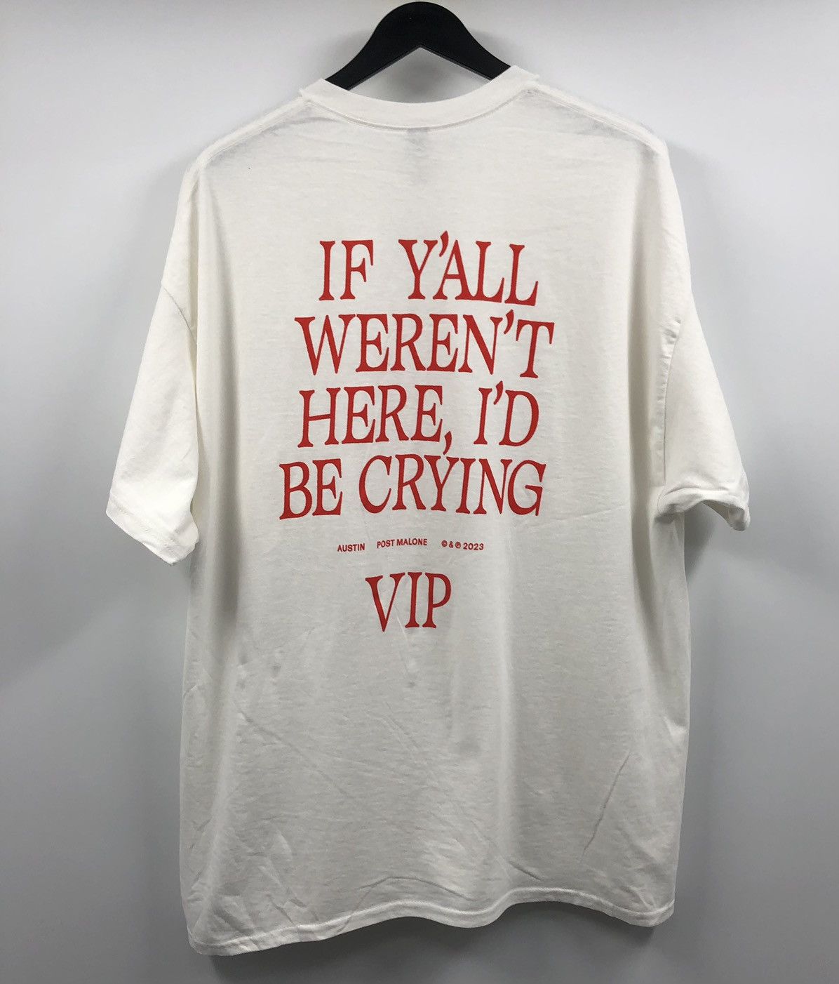 Rap Tees Post Malone 2023 VIP Austin Tour If Y’all White T-Shirt 2XL Size US XXL / EU 58 / 5 - 1 Thumbnail