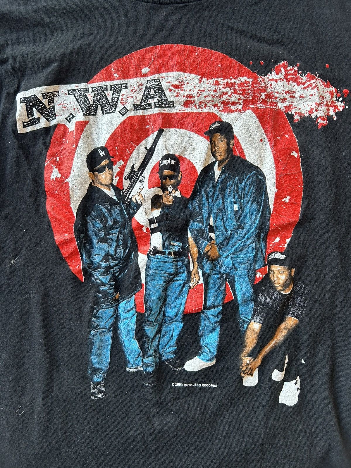 1990 N.W.A Ruthless Record Tシャツ L USA製 Vintage 1990 N.W.A Ruthless records T size L | Grailed