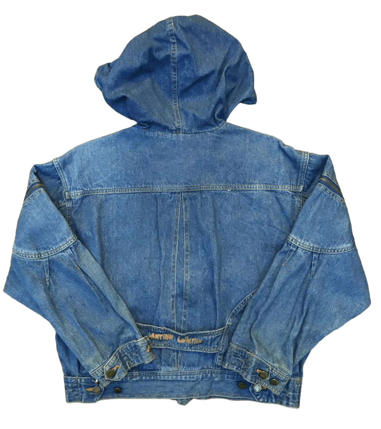 Vintage Vintage Denim Hoodie Jacket Size M / US 6-8 / IT 42-44 - 2 Thumbnail