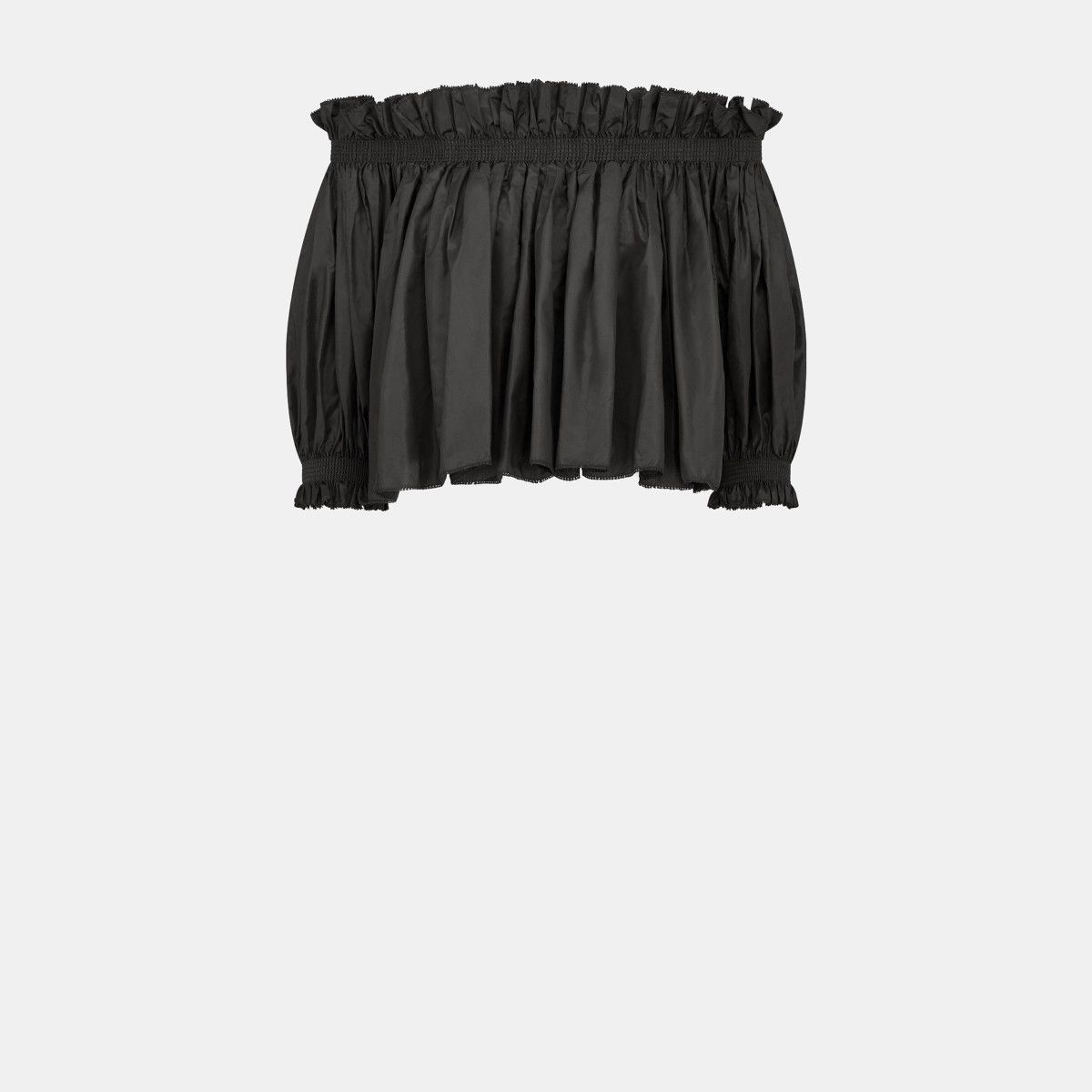 Dior o1bcso1str0225 Off-The-Shoulder Smocked Top in Black Size M / US 6-8 / IT 42-44 - 1 Thumbnail