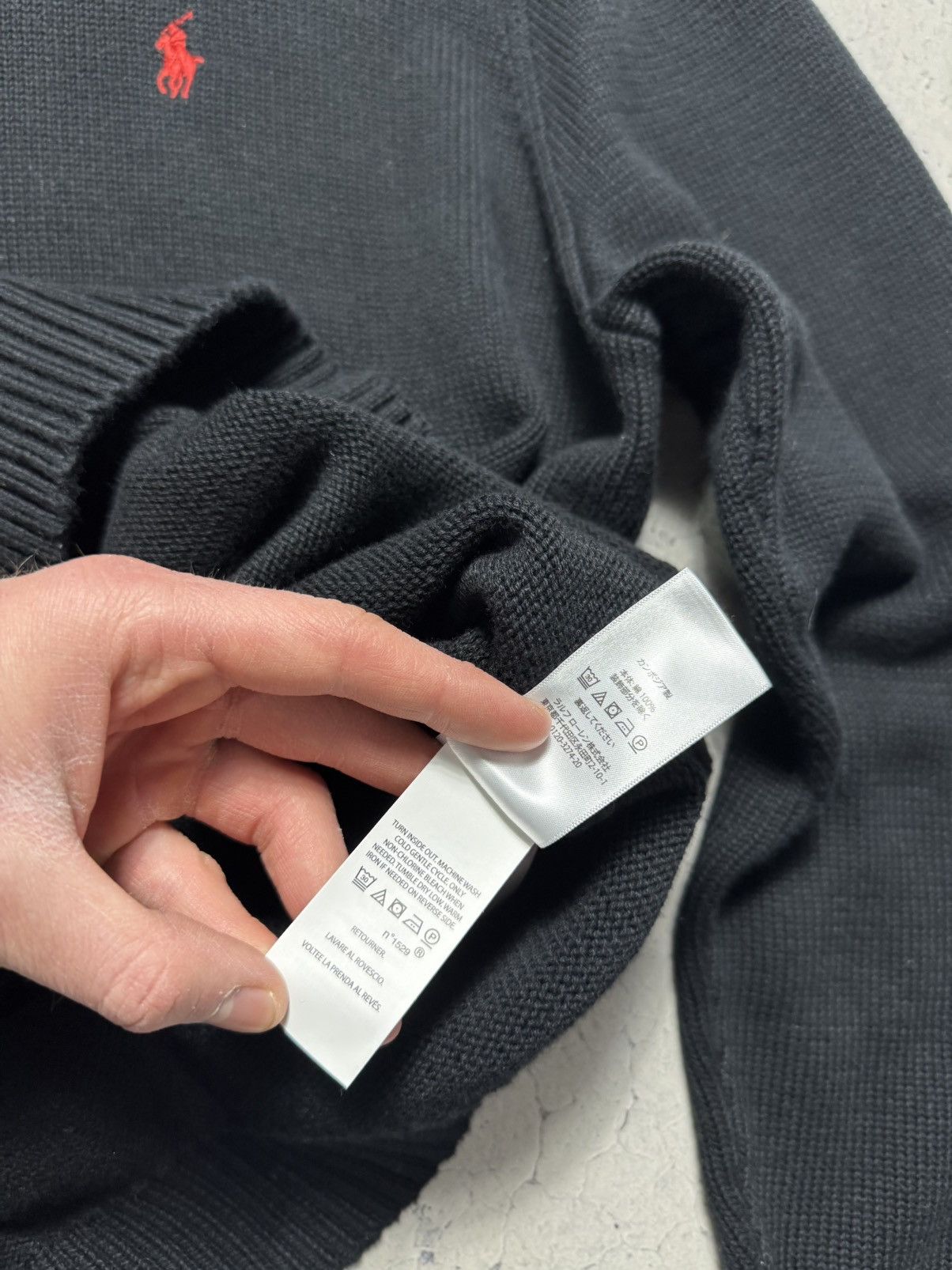 Polo Ralph Lauren Polo Ralph Lauren Black Crew Neck Vintage Sweater Size US XXL / EU 58 / 5 - 8 Thumbnail