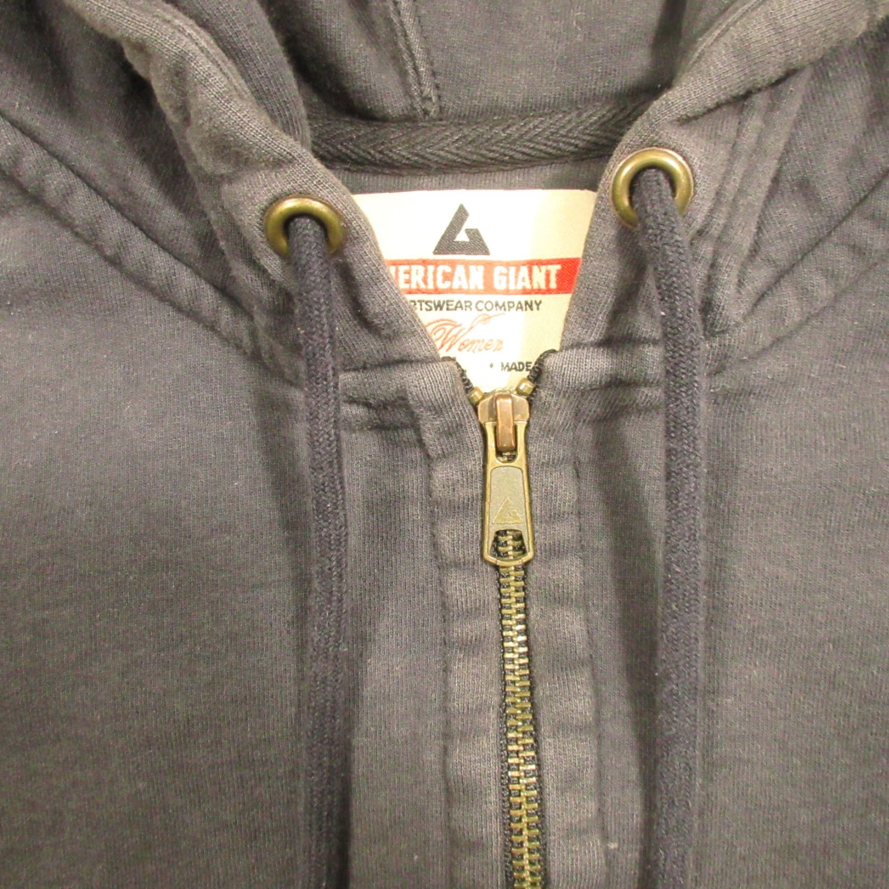Vintage American Giant Hoodie Womens M Black heavy Cotton Fleece Full Zip USA Faded Size M / US 6-8 / IT 42-44 - 4 Thumbnail