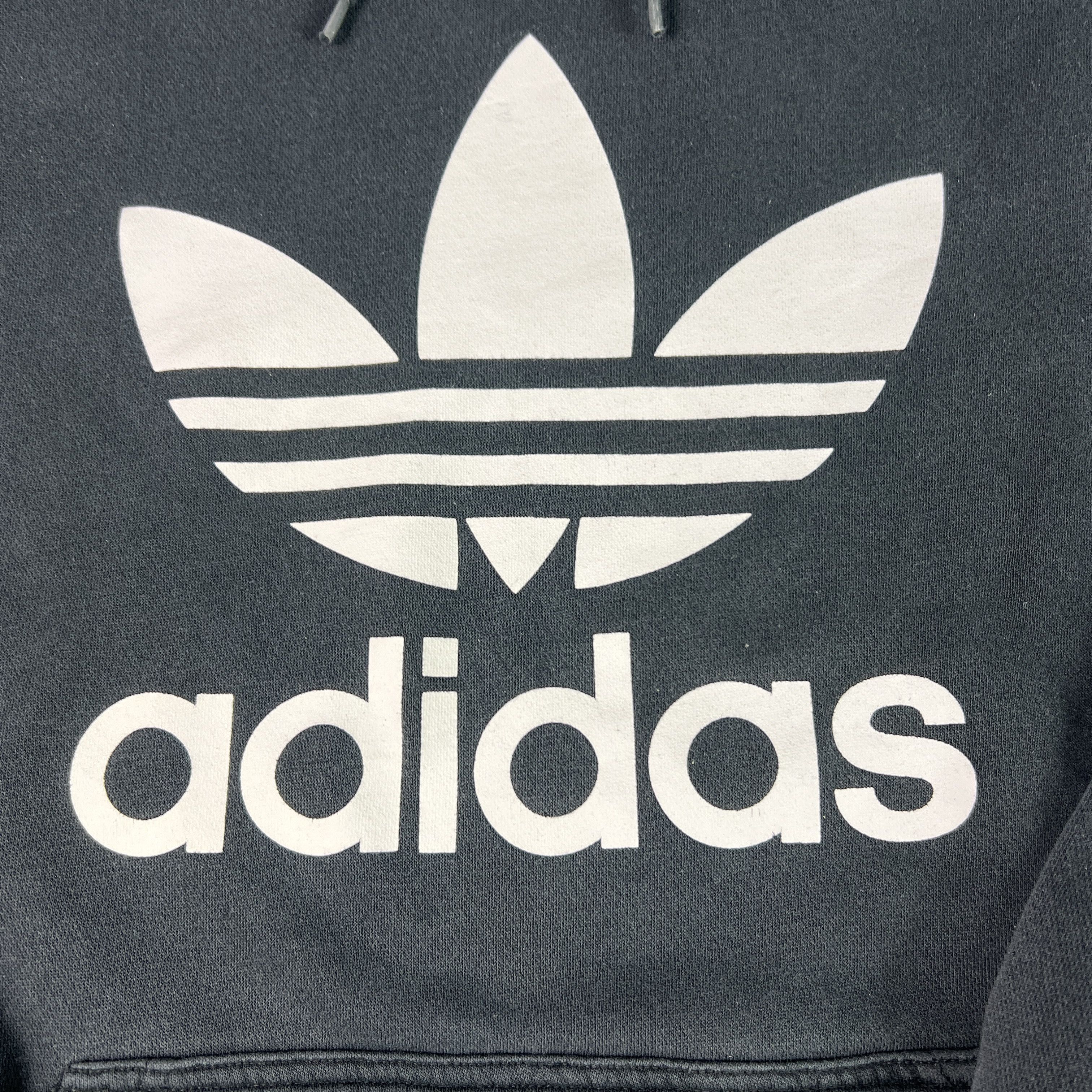 Adidas Adidas Sweatshirt Black & White Faded Trefoil Hoodie Size US XL / EU 56 / 4 - 2 Thumbnail