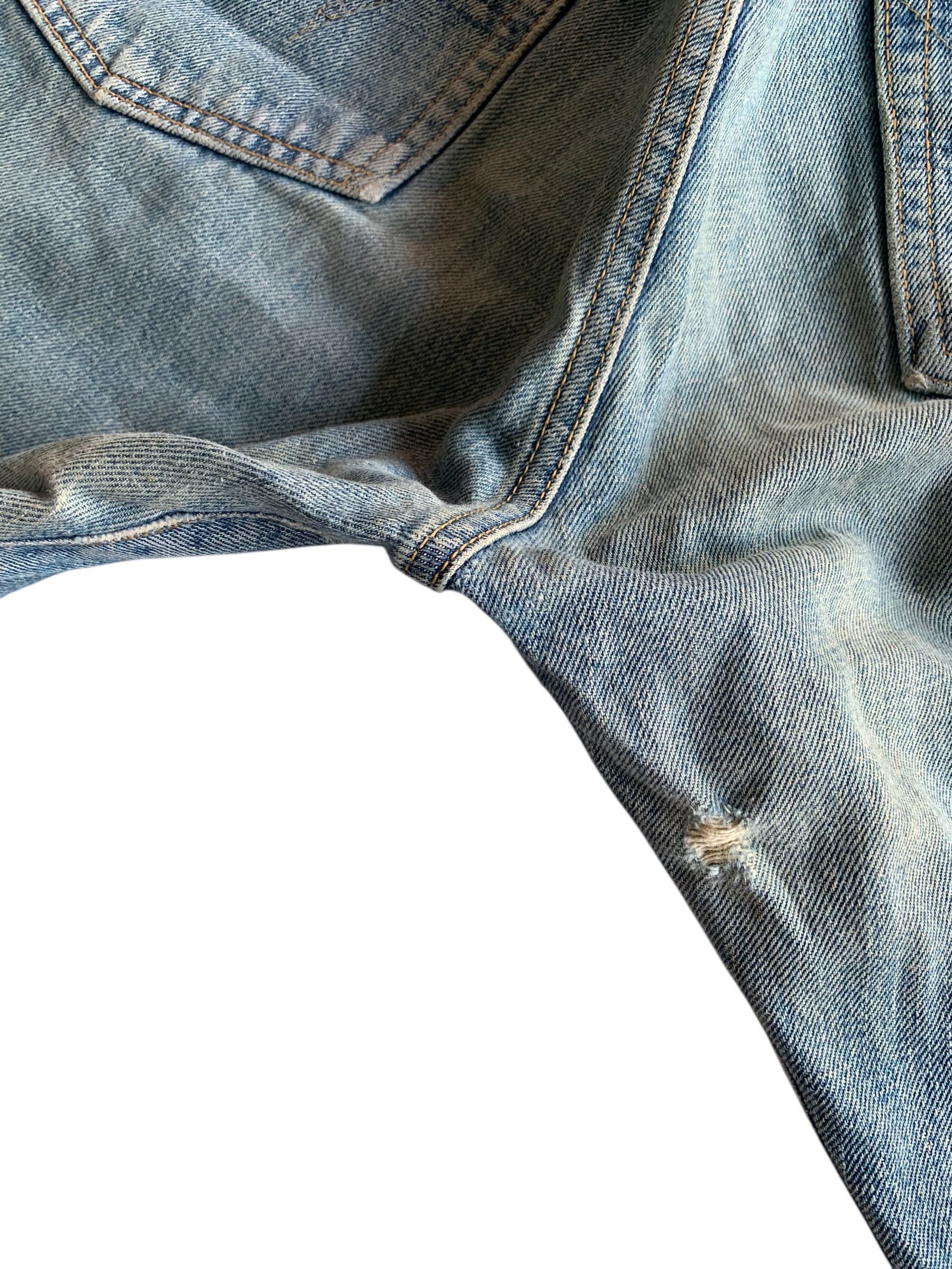 Kapital VINTAGE EDWIN 505 SELVEDGE BAGGY FADED DISTRESSED DENIM Size US 33 - 22 Thumbnail