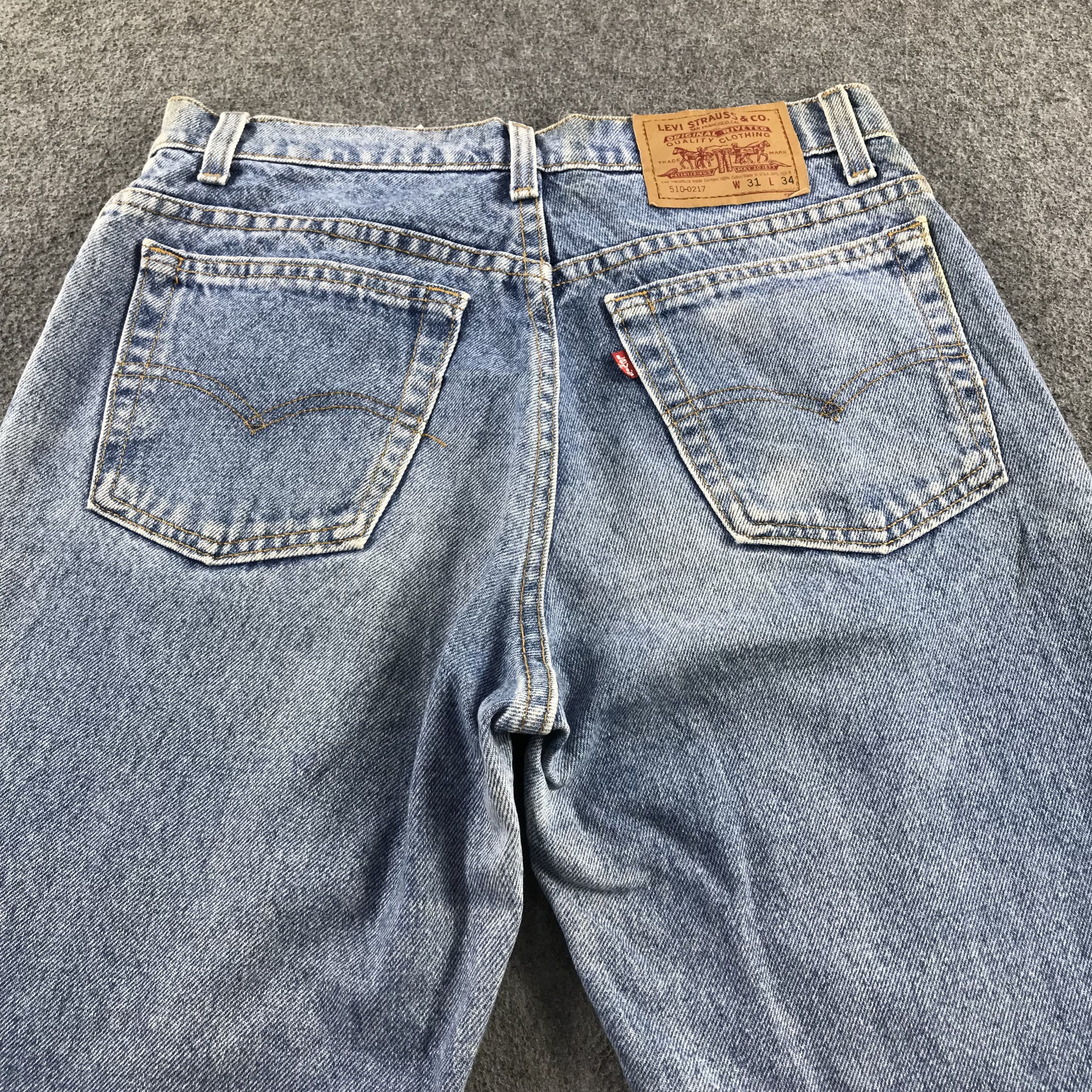 Levi's Vintage Levis 510 Jeans Faded Blue Short Pants KJ3451 Size US 30 / EU 46 - 4 Thumbnail