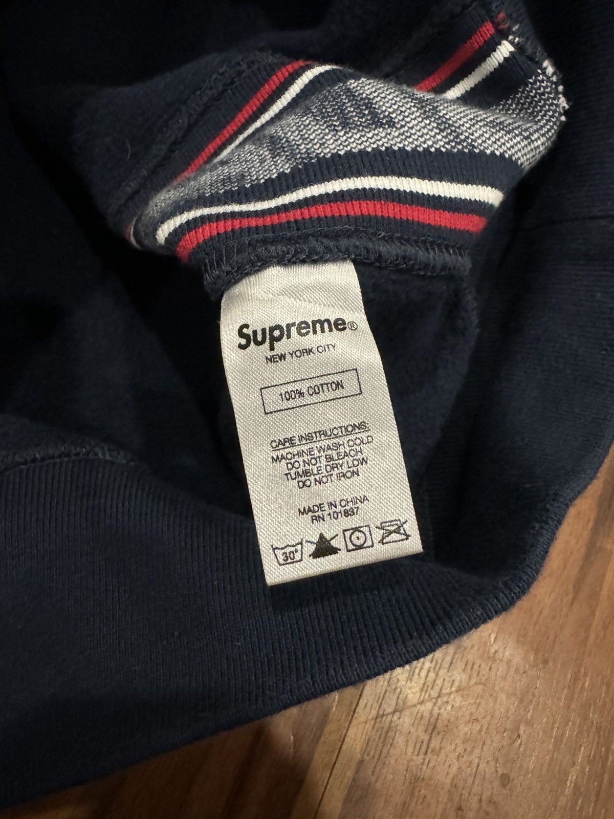 Supreme Supreme Text Rib Hooded Sweatshirt Aw19 Size US M / EU 48-50 / 2 - 7 Thumbnail