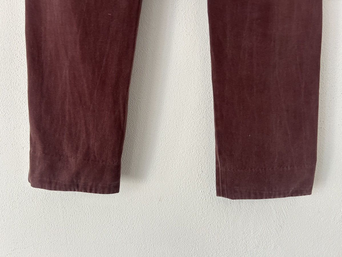 Maison Margiela Burgundy Cotton-Cashmere Trousers Size US 32 / EU 48 - 8 Thumbnail
