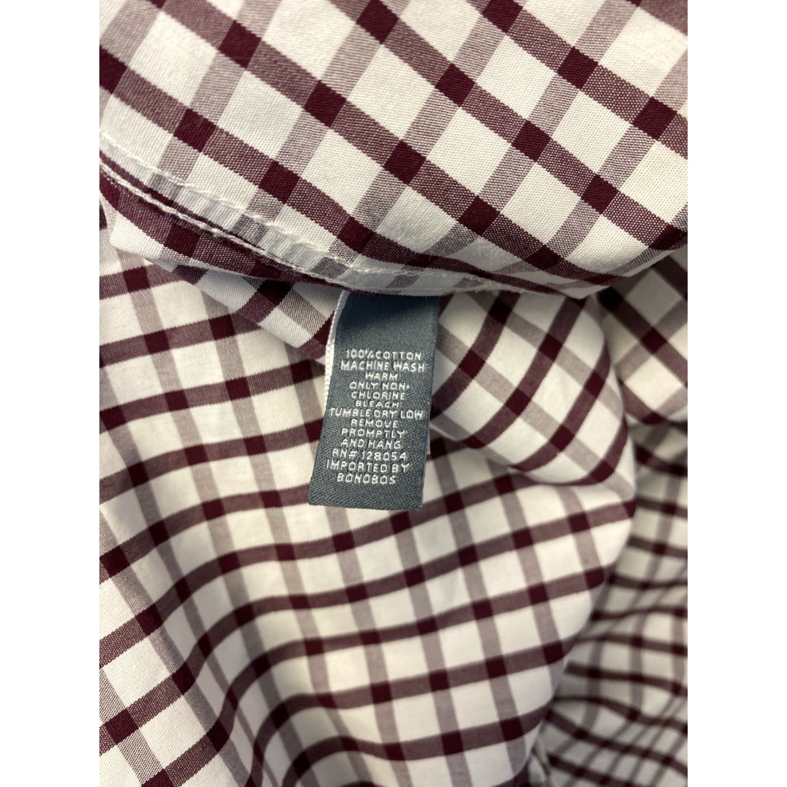 Bonobos Bonobos Slim Fit Button Down Shirt Mens Large Red Check Short Sleeve Casual Size US L / EU 52-54 / 3 - 6 Thumbnail