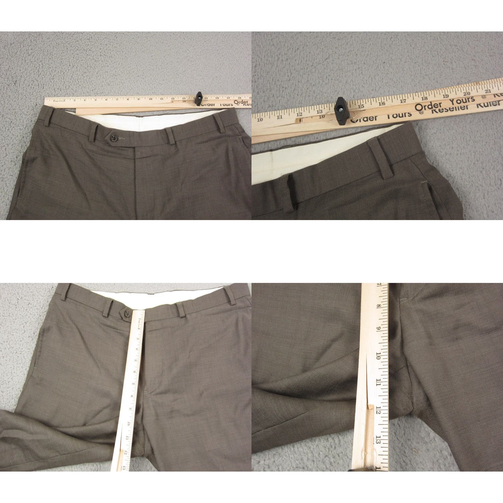 Brooks Brothers Brooks Brothers Pants Mens W36 L30 Brown 346 Fitzgerald Fit 100% Wool Formal Dress Pants Flat Front Size US 36 / EU 52 - 8 Thumbnail