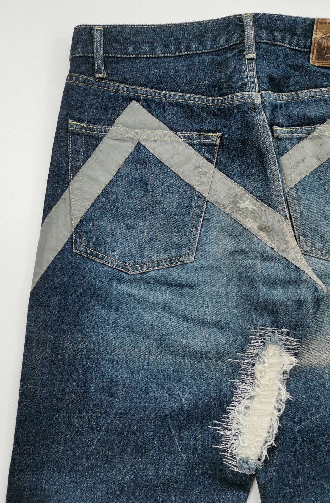 Edwin Mobstyles Mobs Corp Japan Distressed Loose Fit Denim Size US 32 / EU 48 - 10 Thumbnail