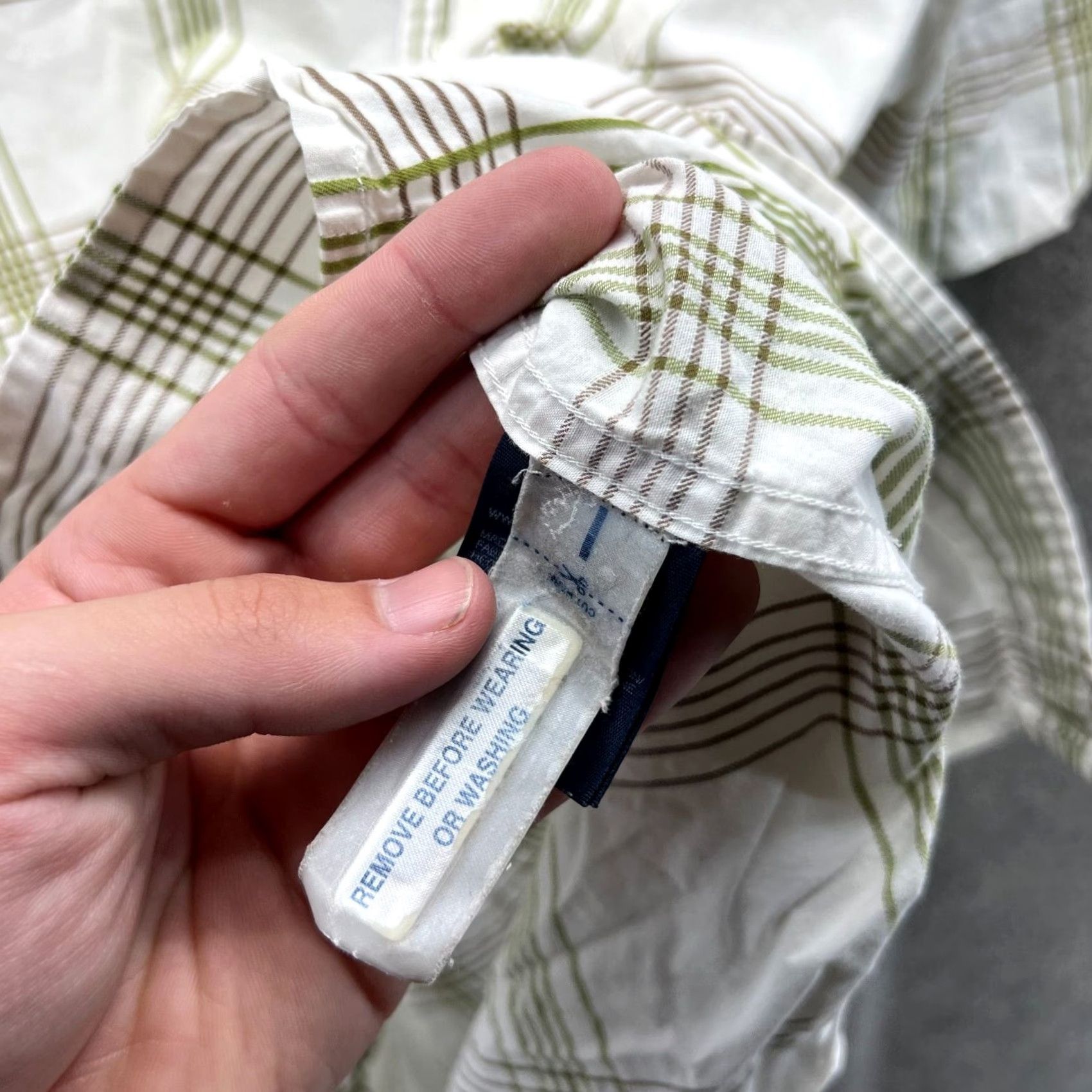 Tommy Hilfiger Tommy Hilfiger Shirt Mens Medium White Green Button Down Short Sleeve Vintage Pattern: Check Size US M / EU 48-50 / 2 - 7 Thumbnail