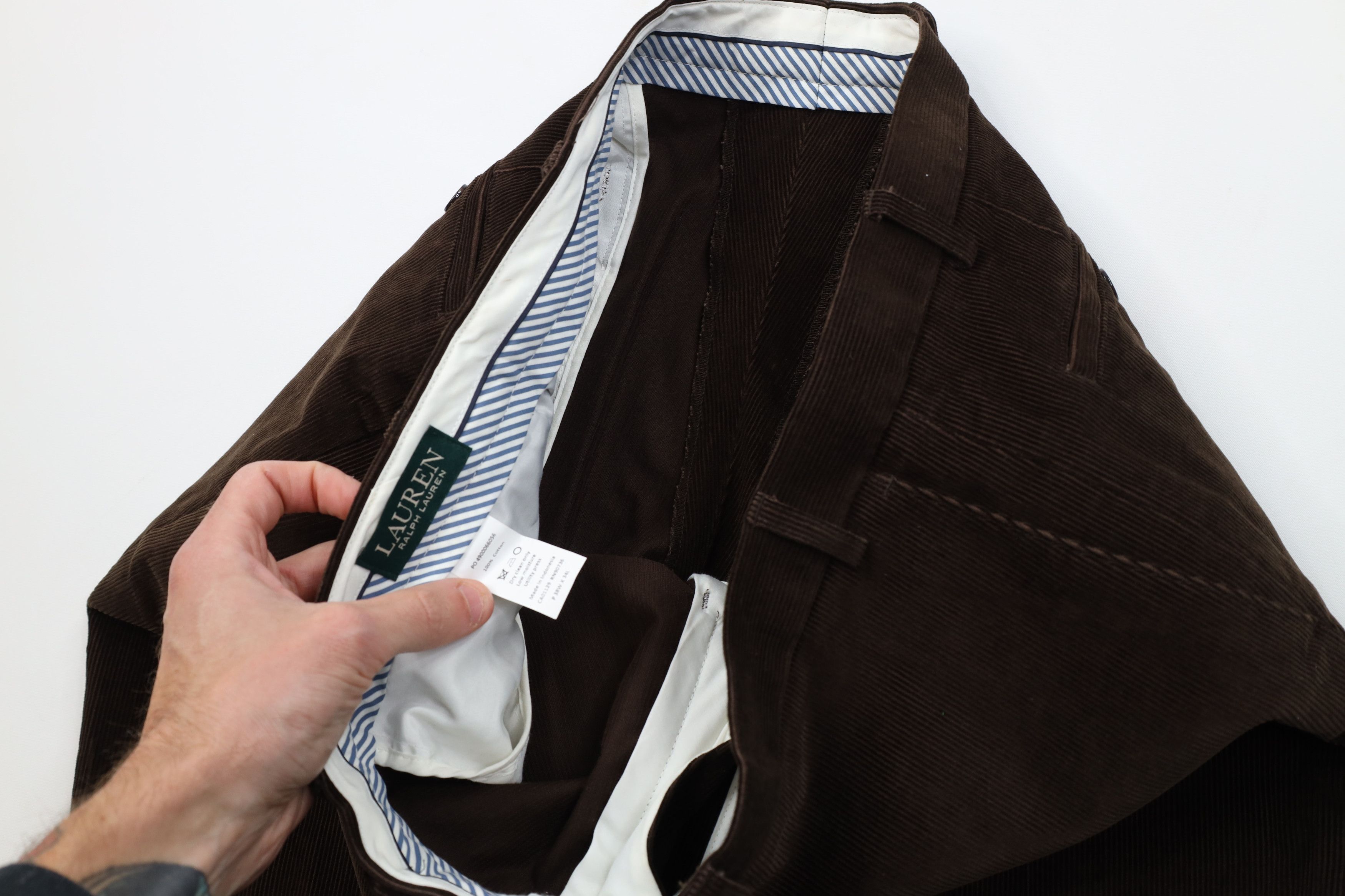 Ralph Lauren Vintage Ralph Lauren Straight Leg Corduroy Chino Pants Brown Size US 38 / EU 54 - 8 Thumbnail