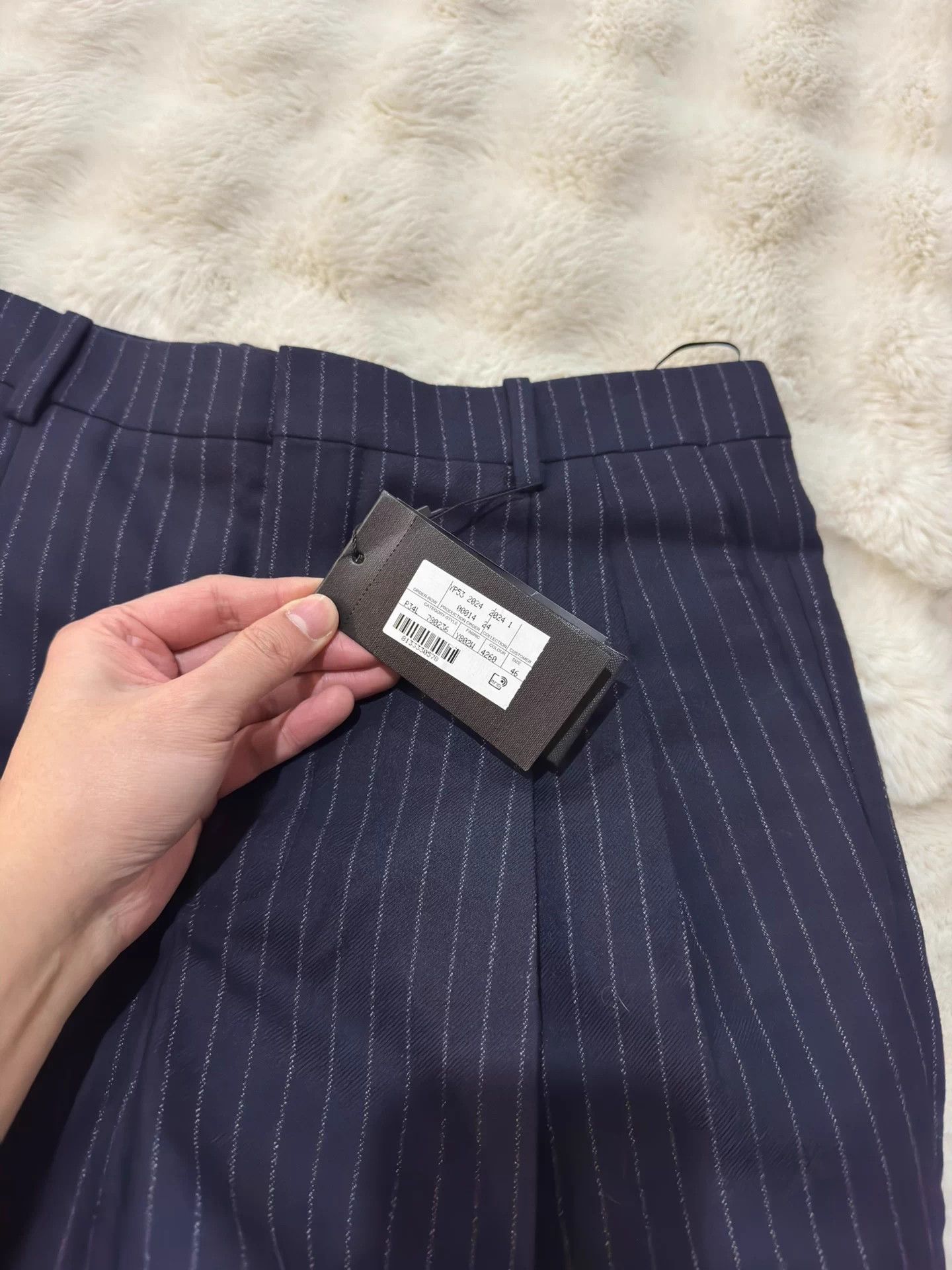 Saint Laurent Paris YSL 24 Runway Double-Pleated Flannel Trousers 46 NWT Size US 30 / EU 46 - 4 Thumbnail