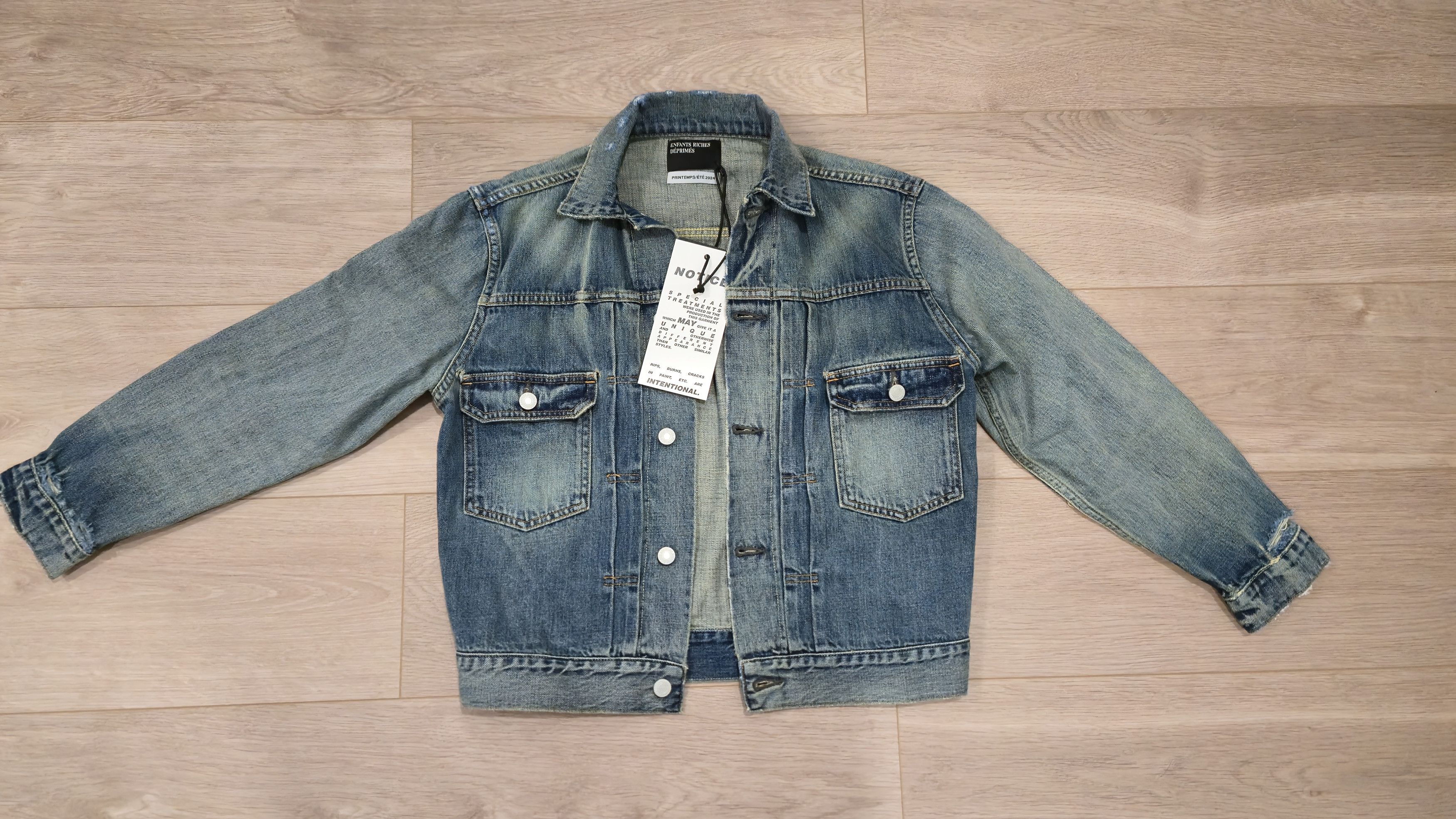Enfants Riches Deprimes ERD Type Deux Distressed Denim Jacket - Size S Size US S / EU 44-46 / 1 - 1 Thumbnail