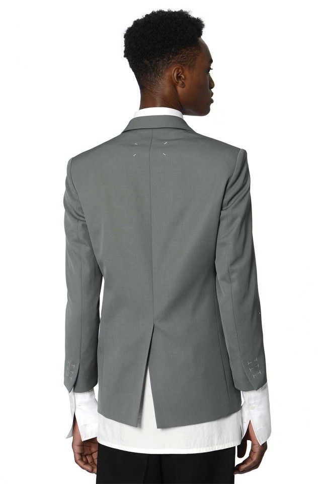 Maison Margiela o1y1124 Wool Blazer Jacket in Grey Size US L / EU 52-54 / 3 - 4 Thumbnail