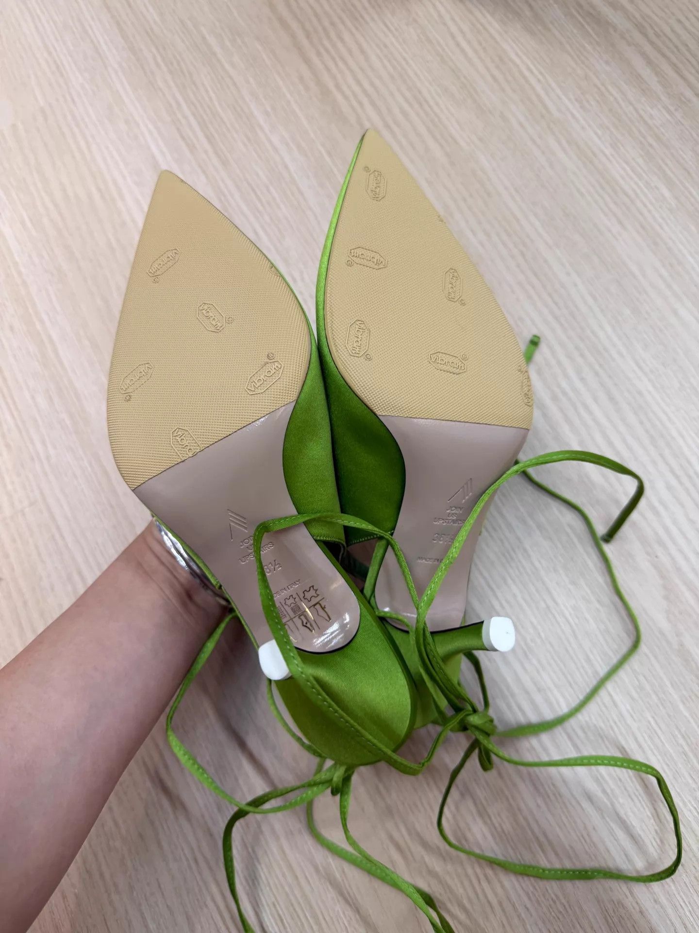 The Attico The Attico Green Lace-Up High Heels Size 38.5 New Size US 8 / IT 38 - 5 Thumbnail
